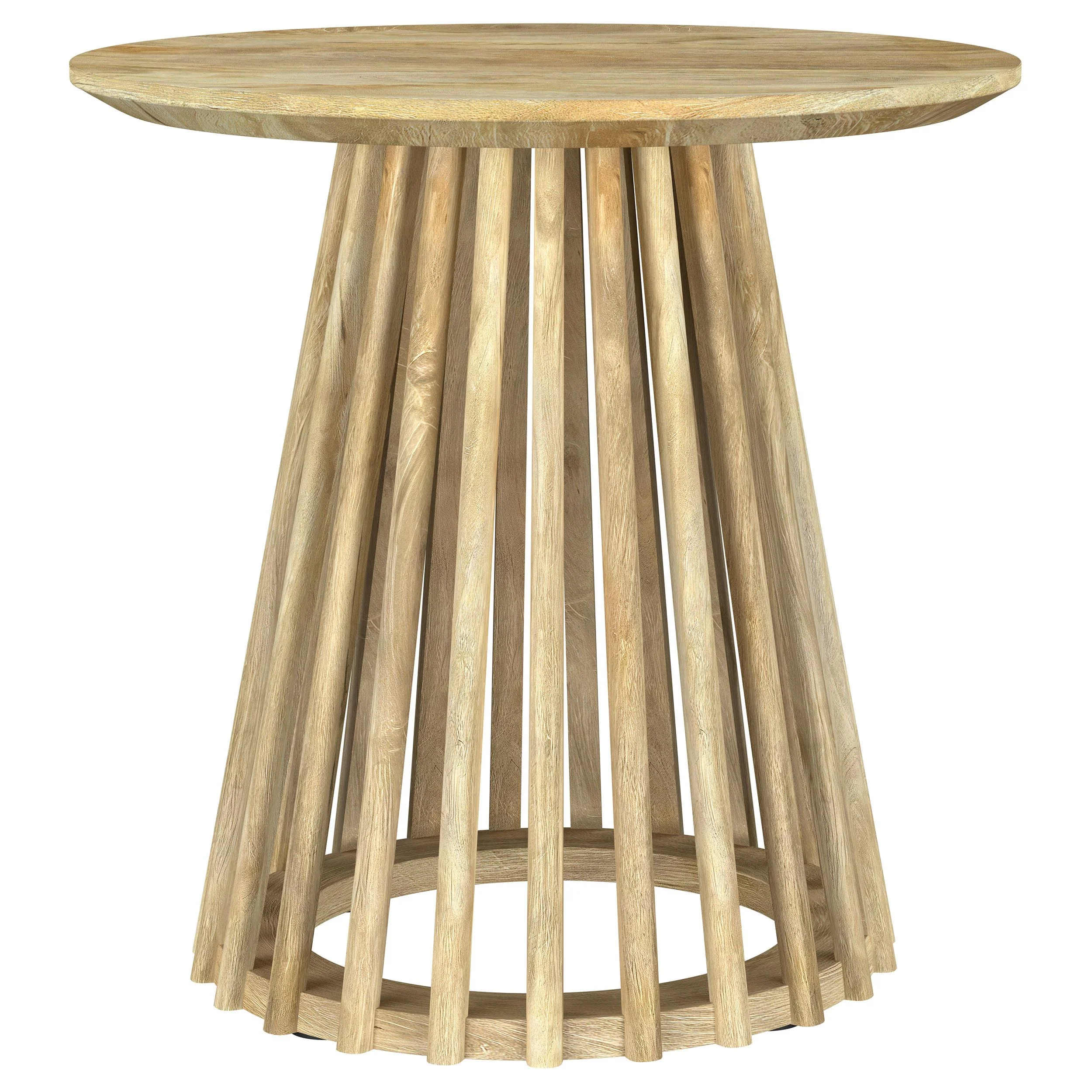Touhy Natural Mango 3-Piece Round Coffee and End Table Set - Image 4