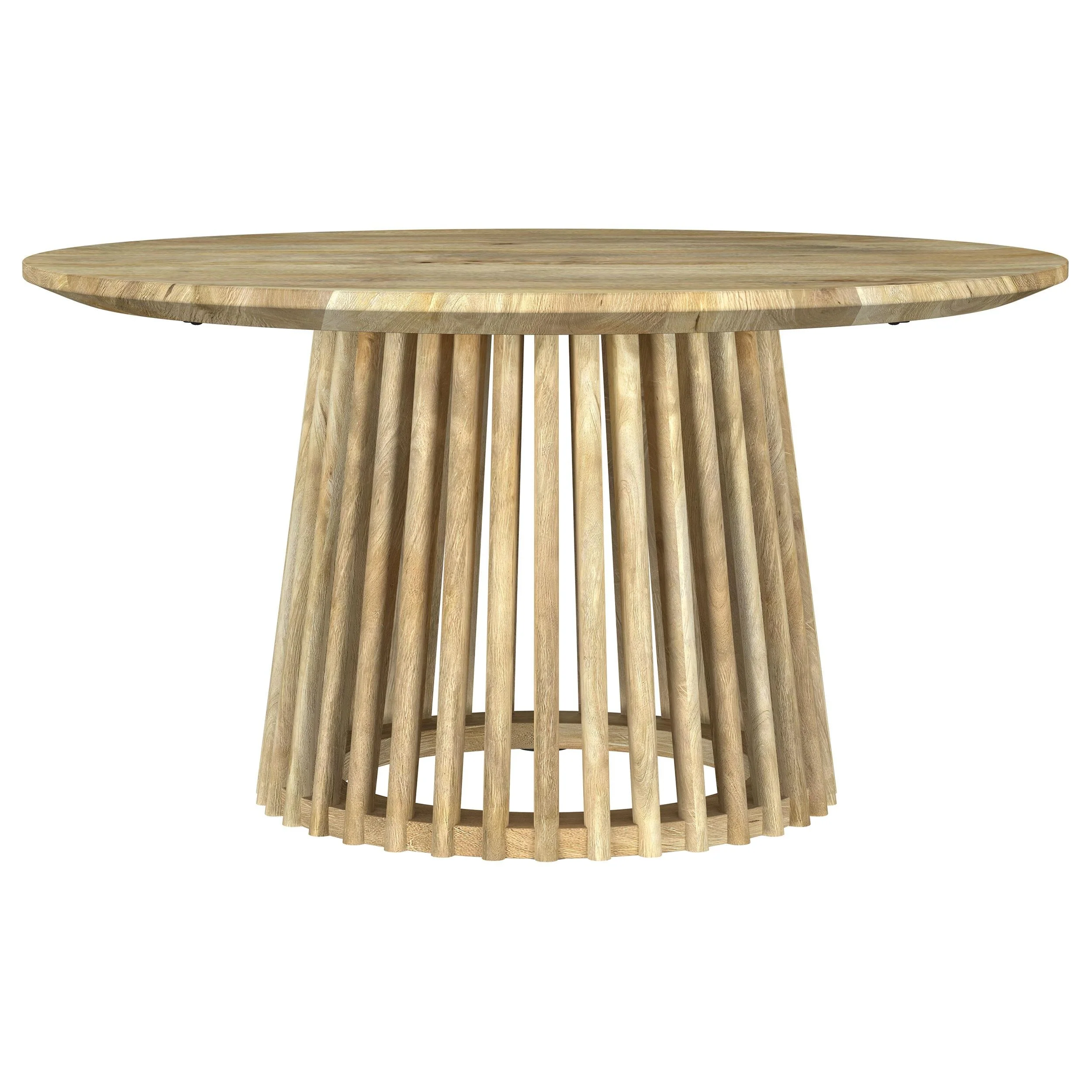 Touhy Natural Mango 3-Piece Round Coffee and End Table Set - Image 6