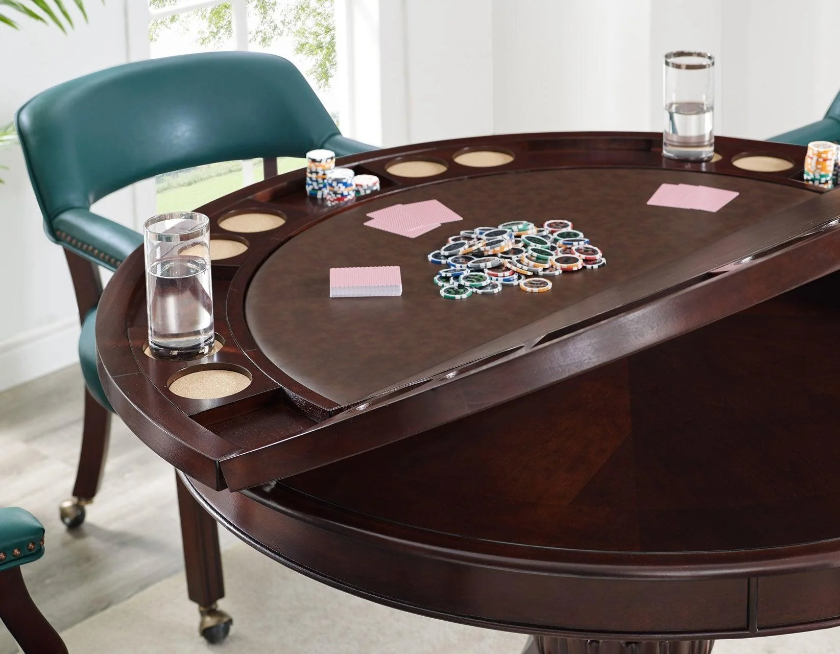 Tournament Game Table and Chairs, 6-Piece, Gray(Table & 4 Chairs) - Image 3