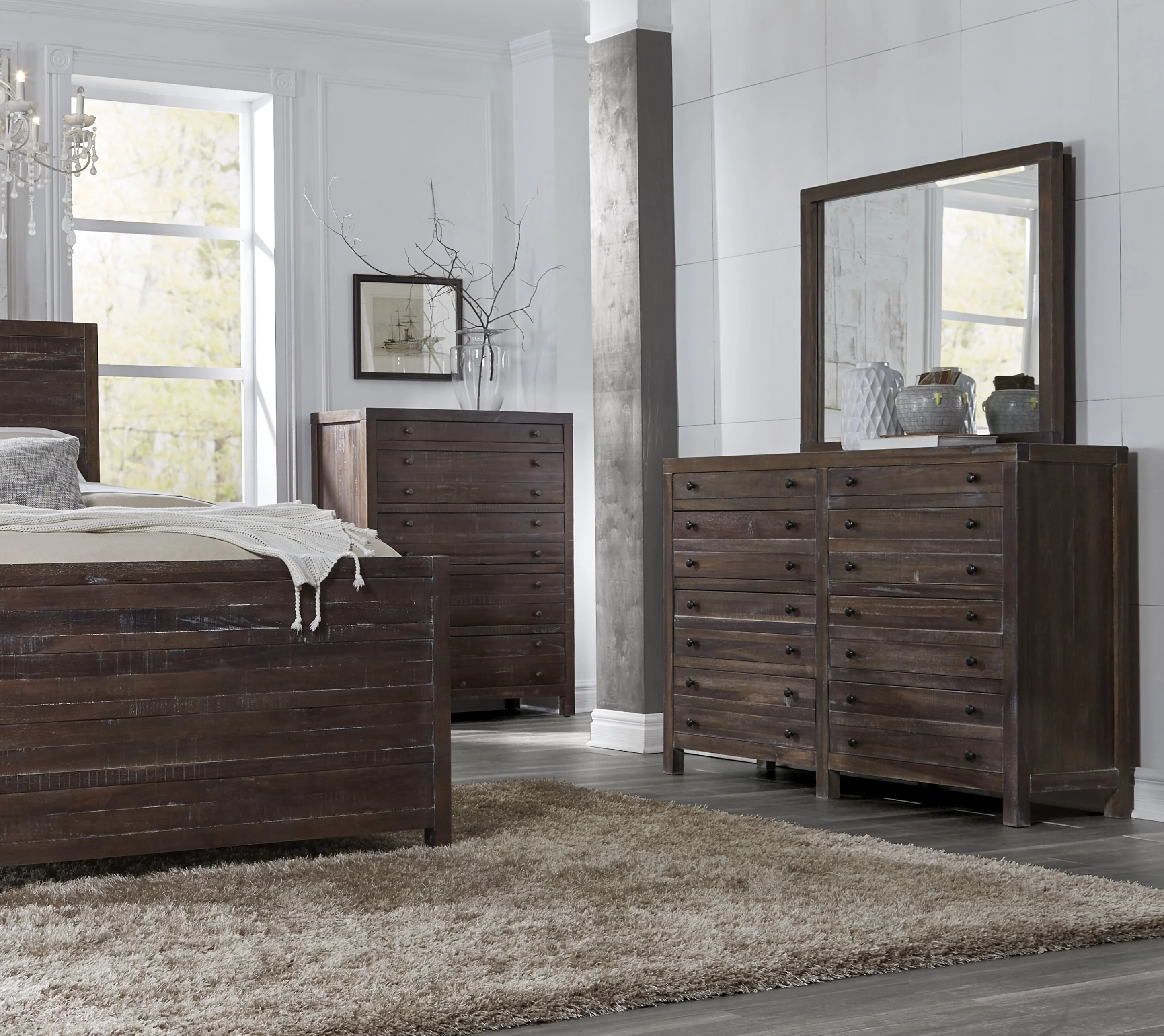 Townsend Eight Drawer Solid Wood Dresser in Java - Image 2