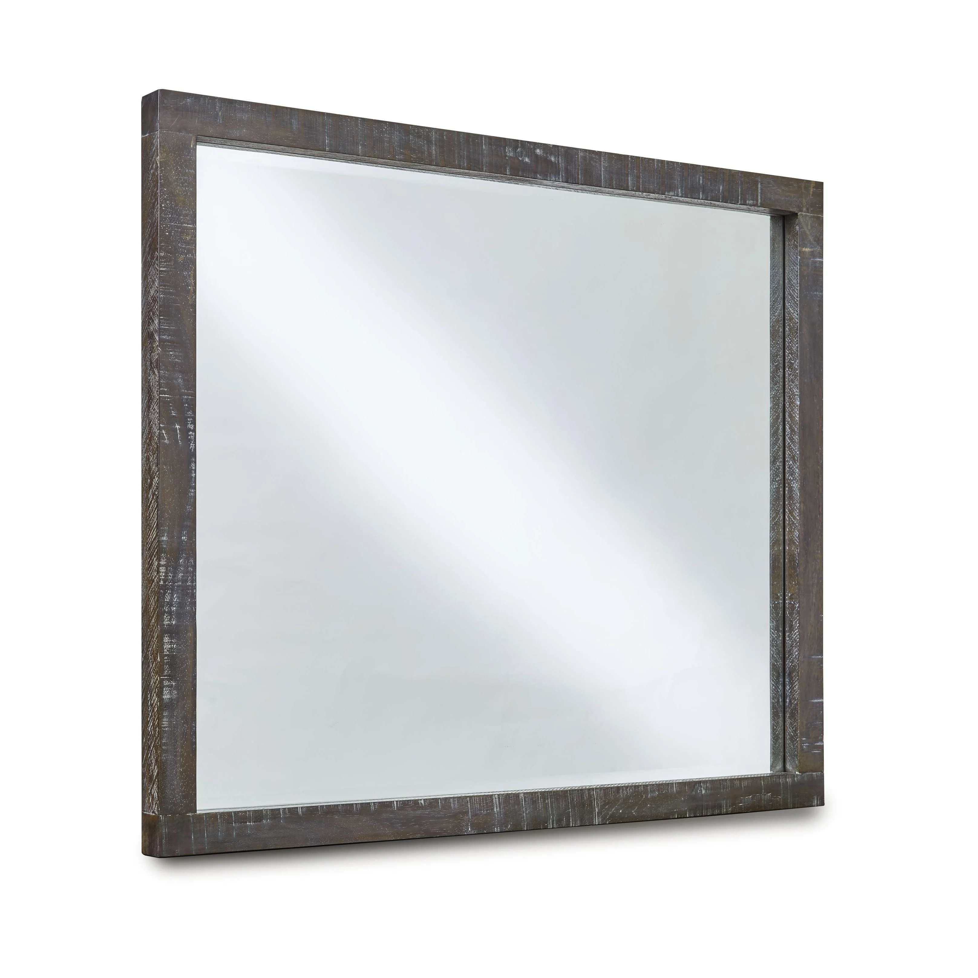 Townsend Solid Wood Beveled Glass Mirror in Gunmetal - Image 2