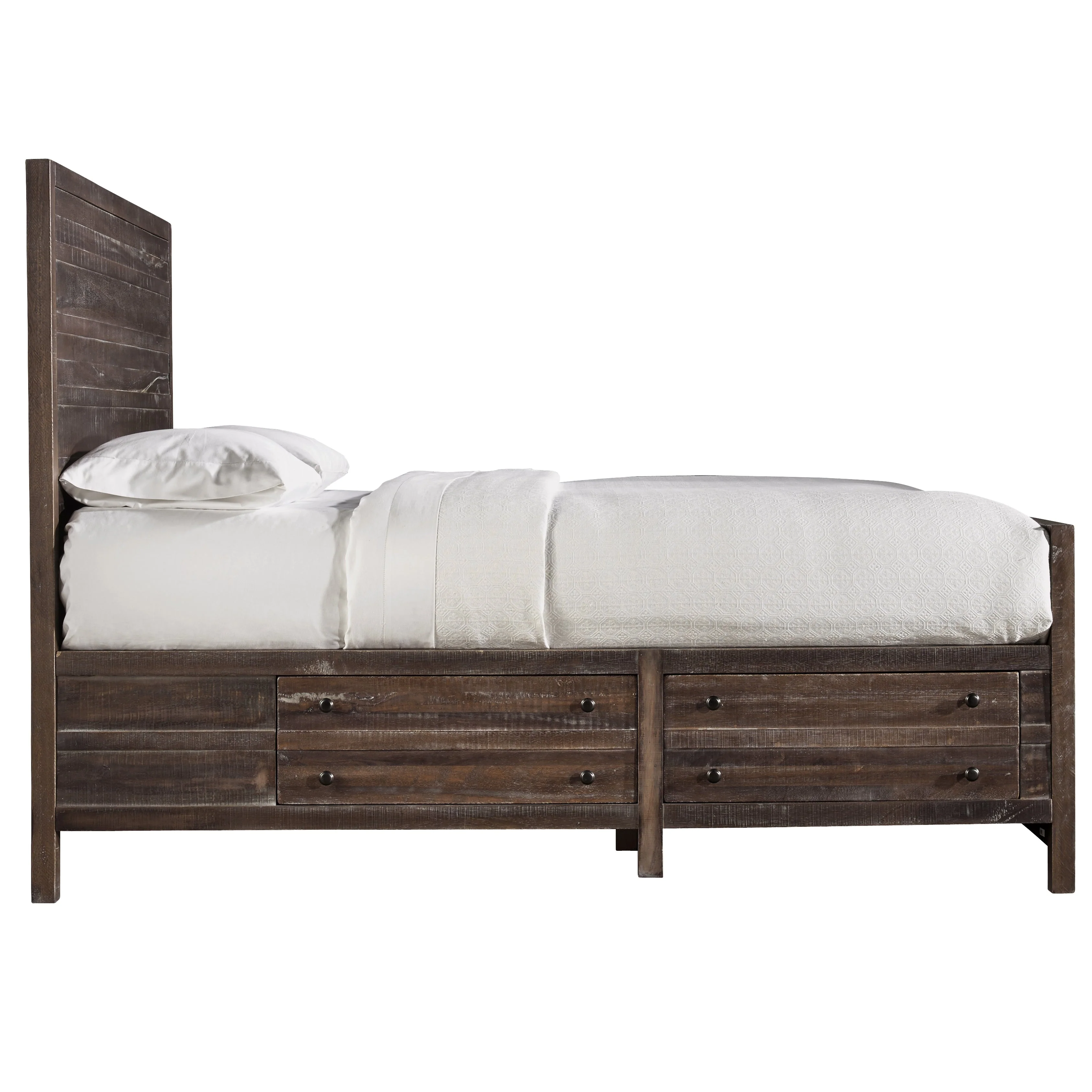 Townsend Solid Wood California King Storage Bed in Java - Image 7