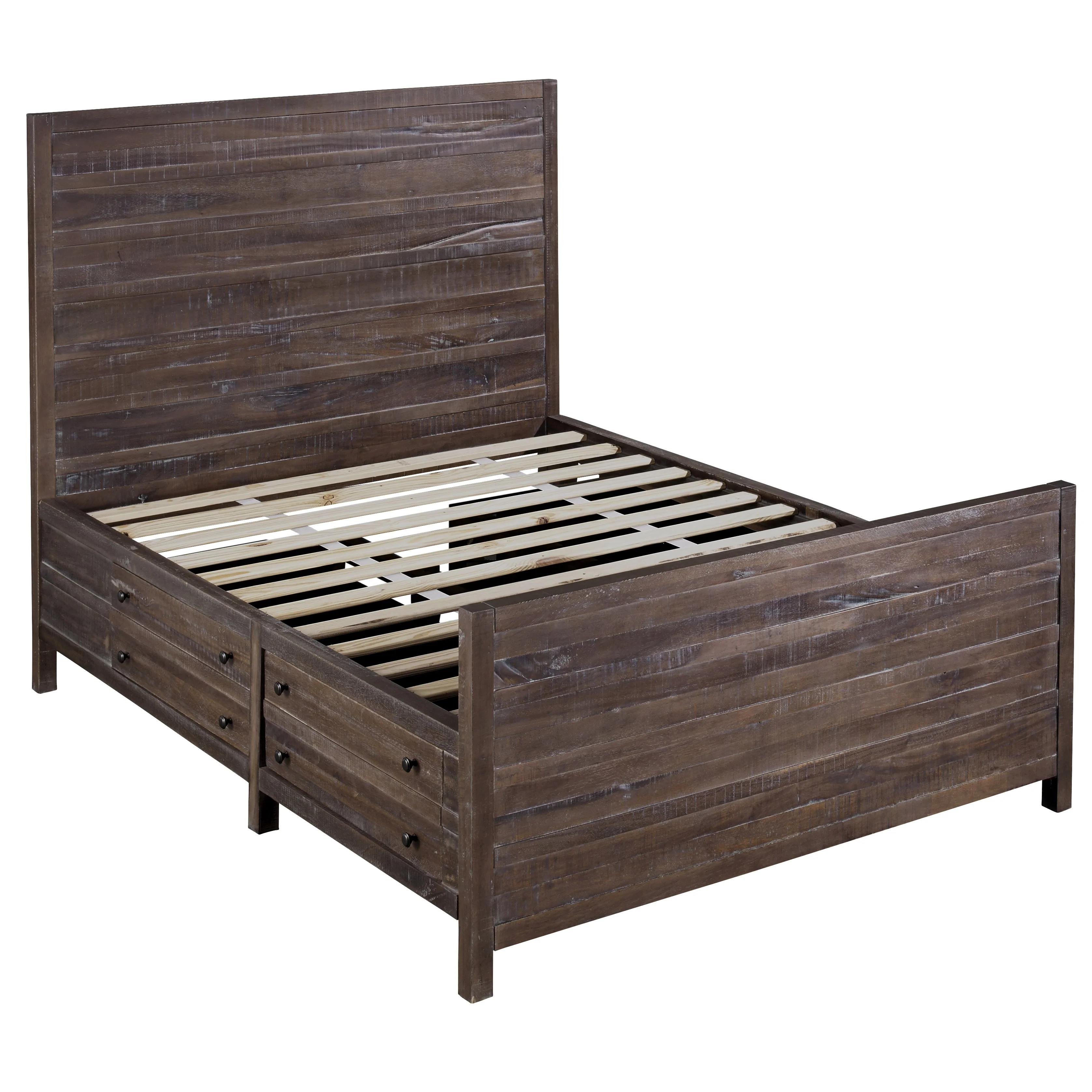 Townsend Solid Wood California King Storage Bed in Java - Image 8