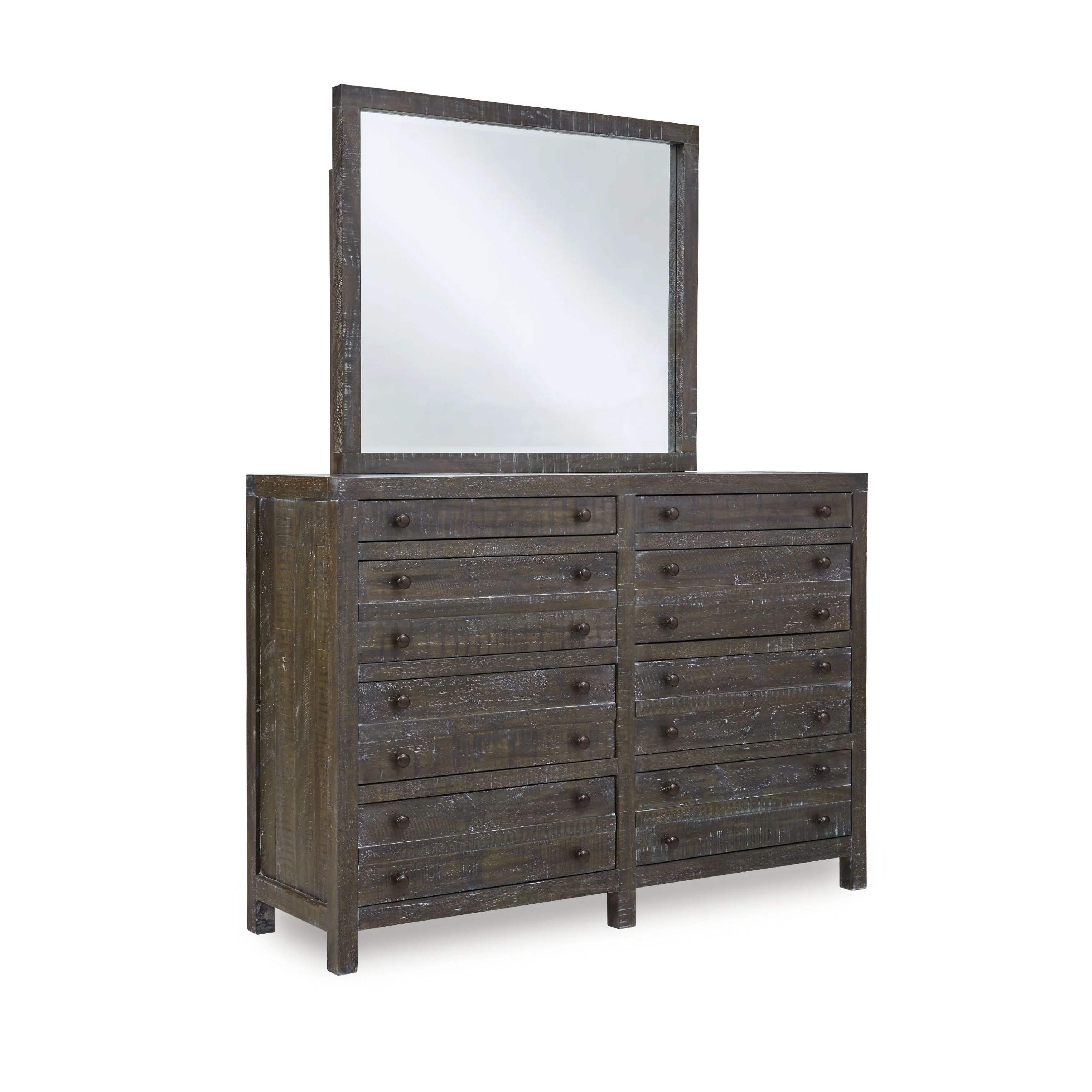 Townsend Solid Wood Eight Drawer Dresser in Gunmetal - Image 4