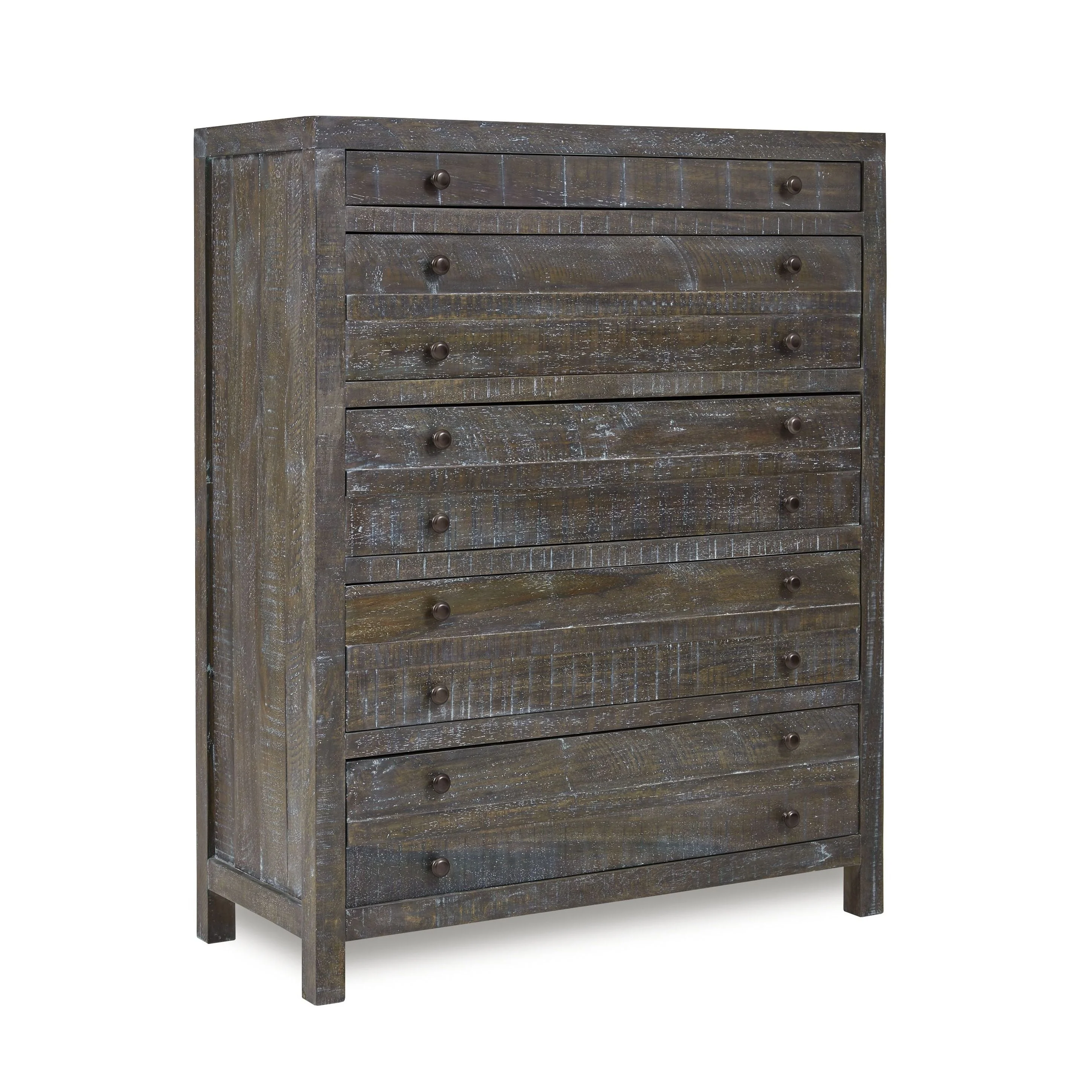 Townsend Solid Wood Five Drawer Chest in Gunmetal - Image 3