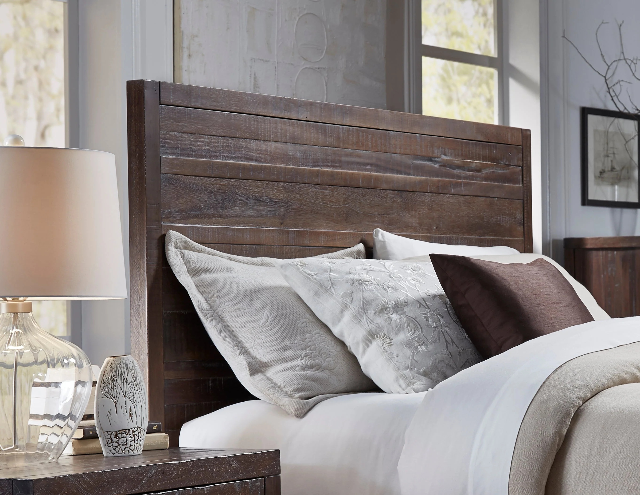 Townsend Solid Wood Queen Storage Bed in Java - Image 4