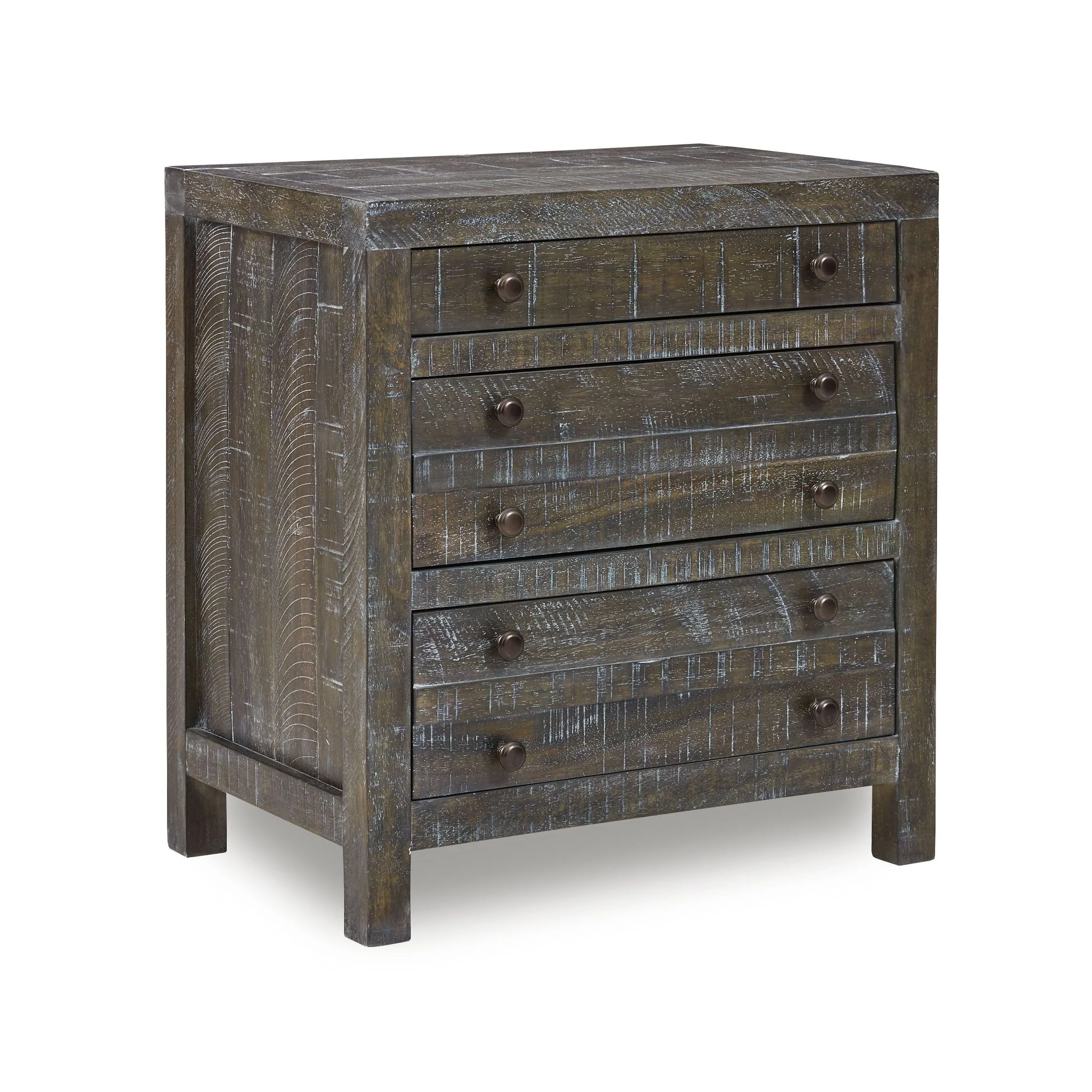 Townsend Solid Wood Three Drawer Nighstand in Gunmetal - Image 3