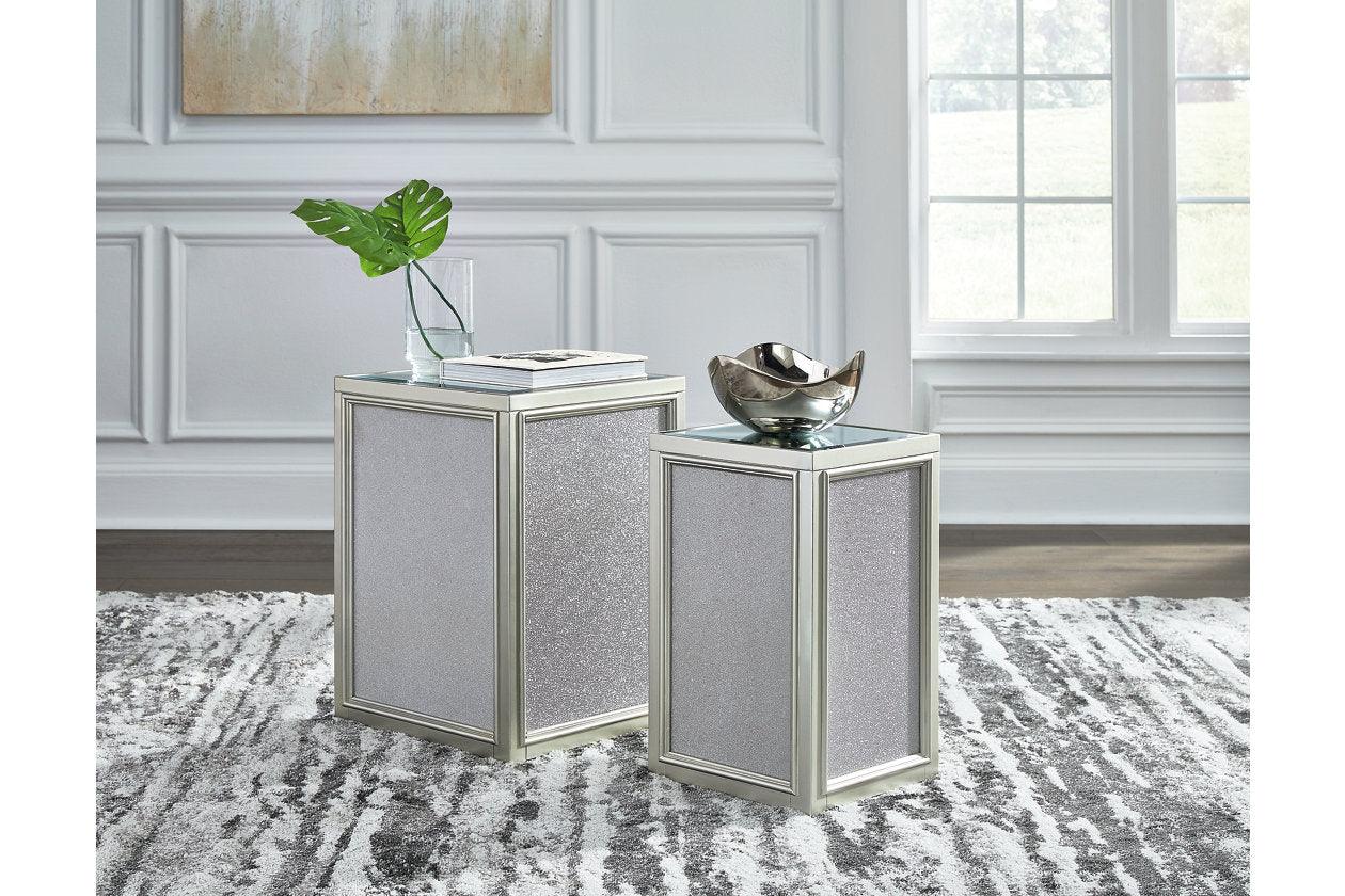Traleena Silver Finish Nesting End Table - Image 4