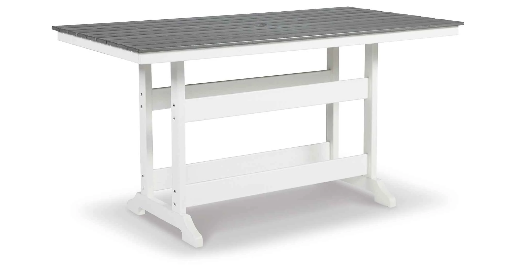 Transville Gray/White Outdoor Counter Height Dining Table - Image 6