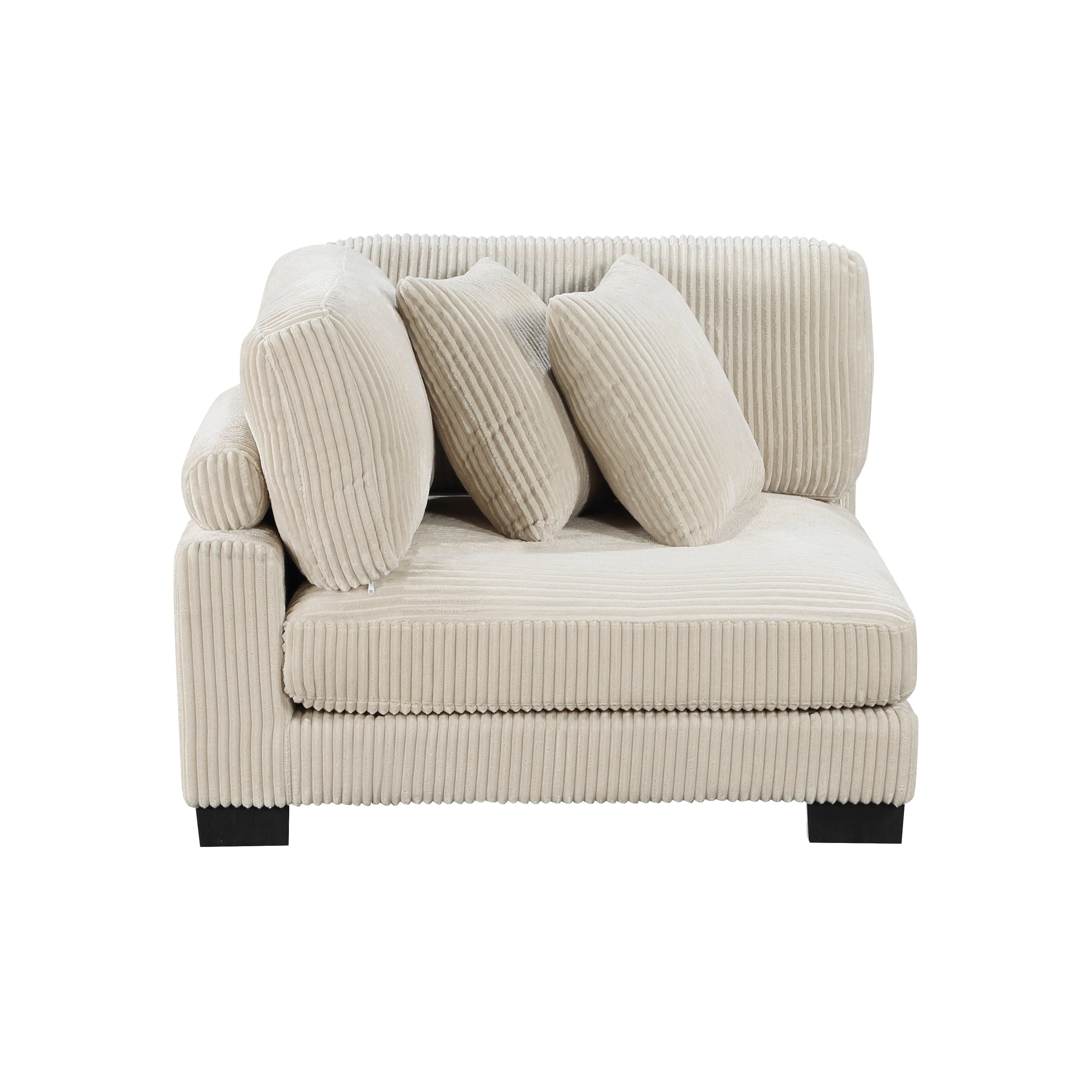 Traverse Beige Corduroy 4-Piece Modular Sectional - Image 10