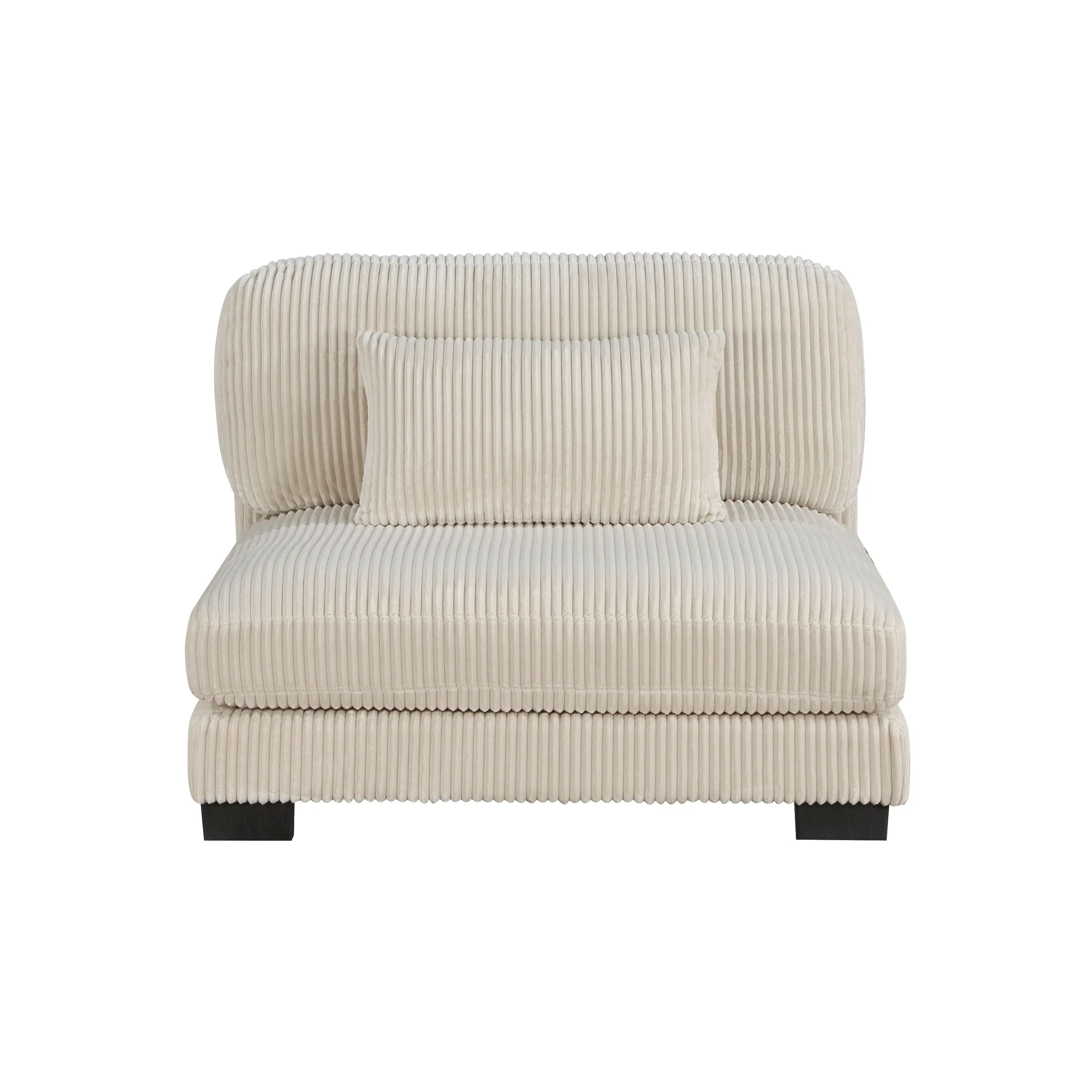 Traverse Beige Corduroy 4-Piece Modular Sectional - Image 4