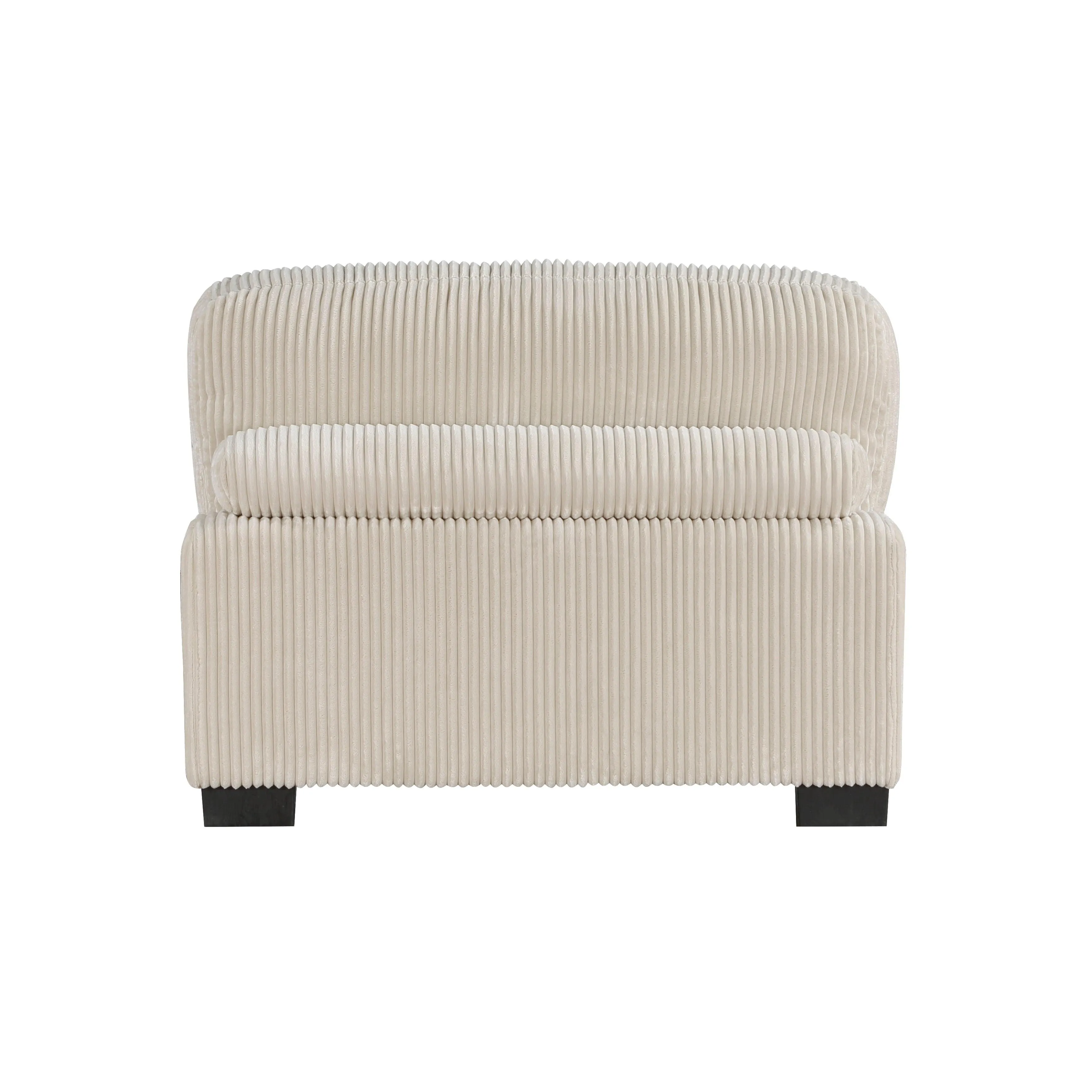 Traverse Beige Corduroy 4-Piece Modular Sectional with Ottoman - Image 16