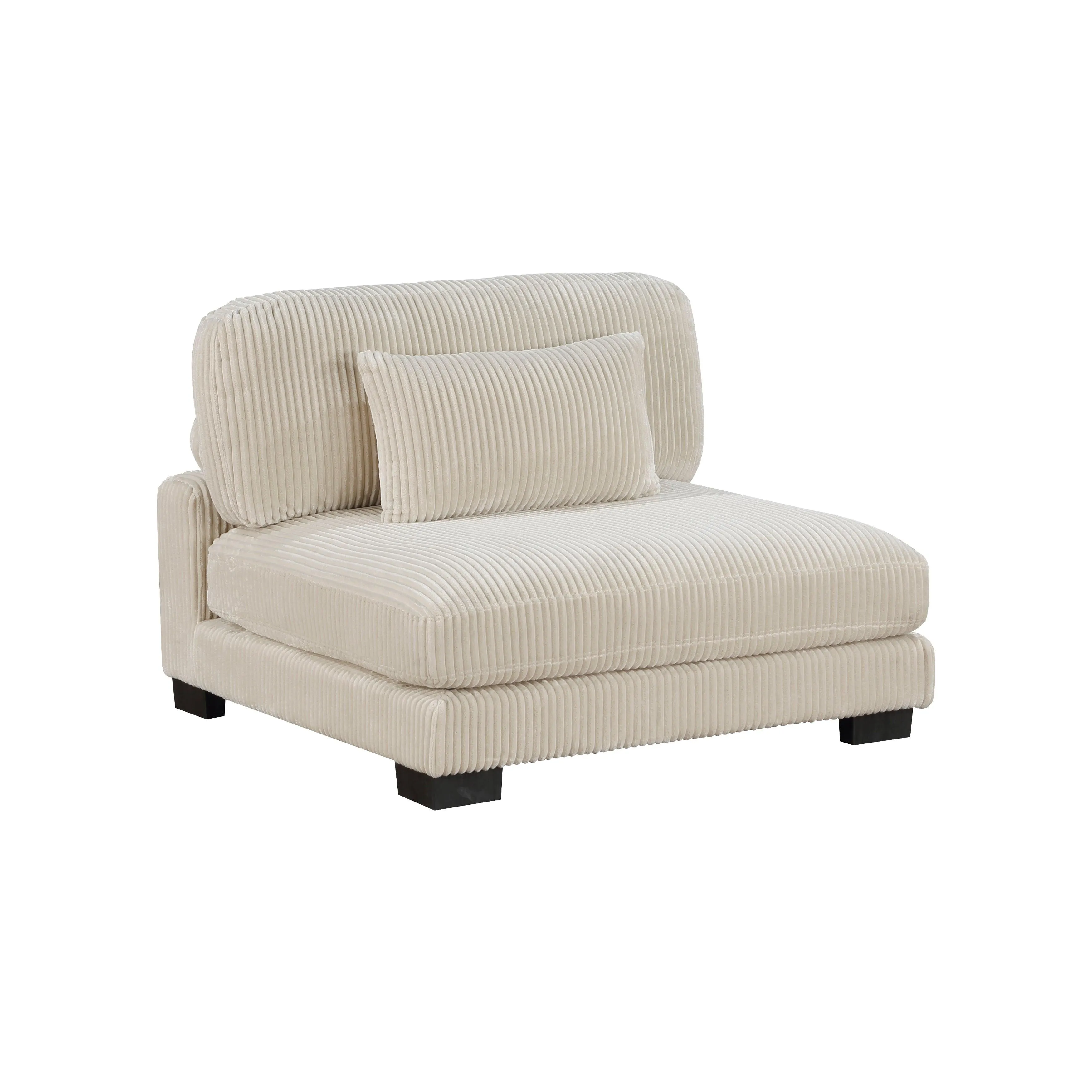 Traverse Beige Corduroy 5-Piece Modular Sectional with Ottoman - Image 7