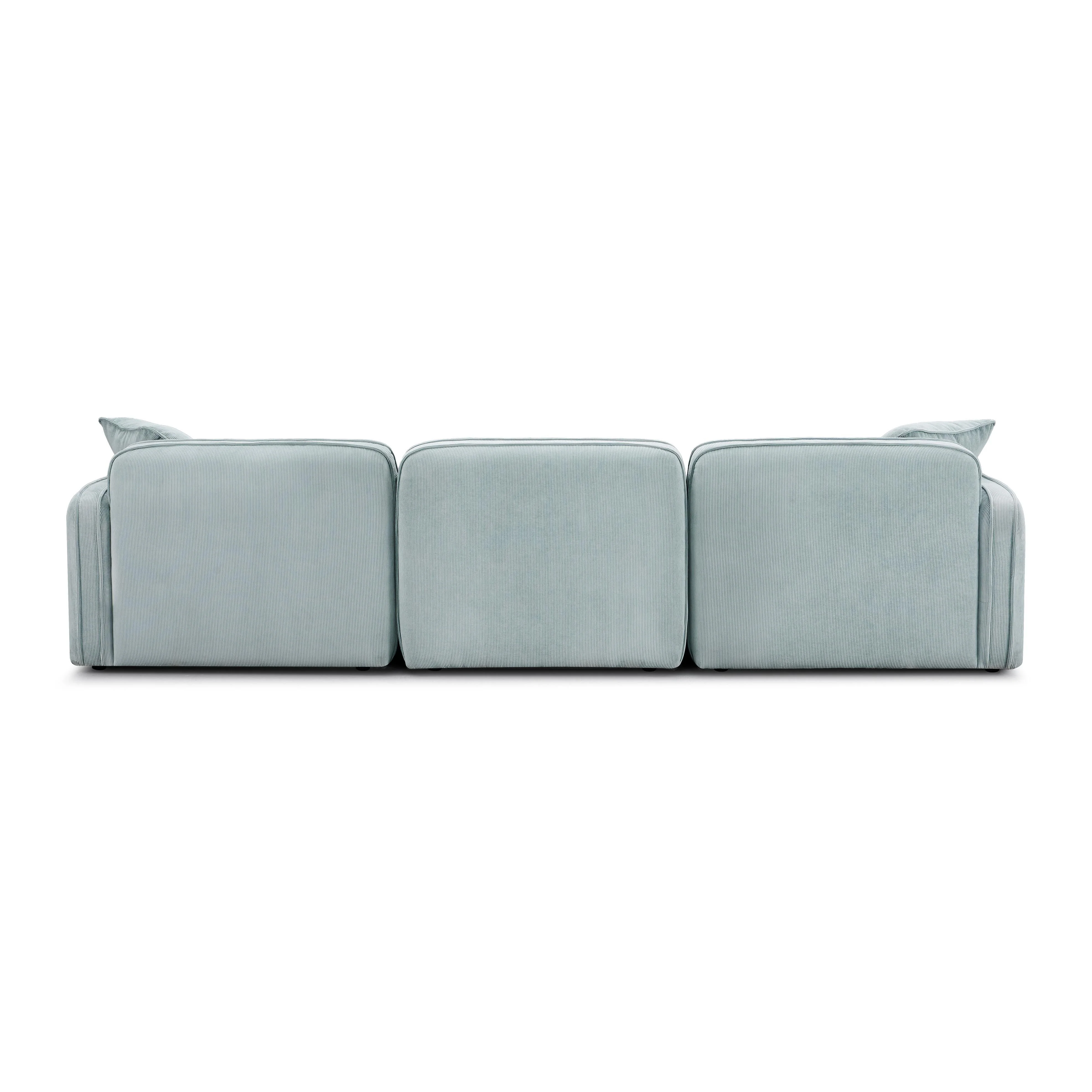 Travie Performance Corduroy Velvet 4-Piece Modular Sectional - Image 16