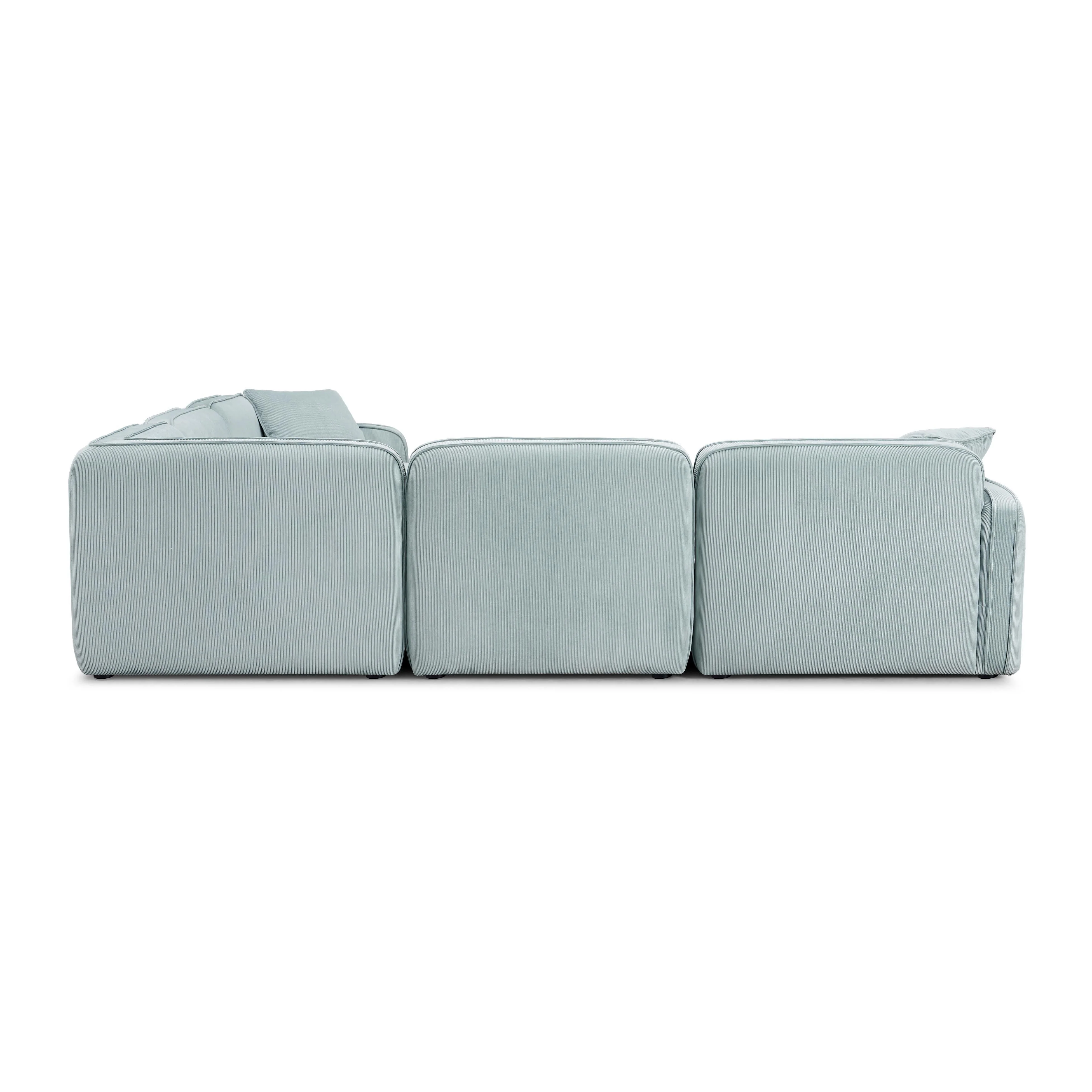 Travie Performance Corduroy Velvet Modular L-Sectional - Image 12