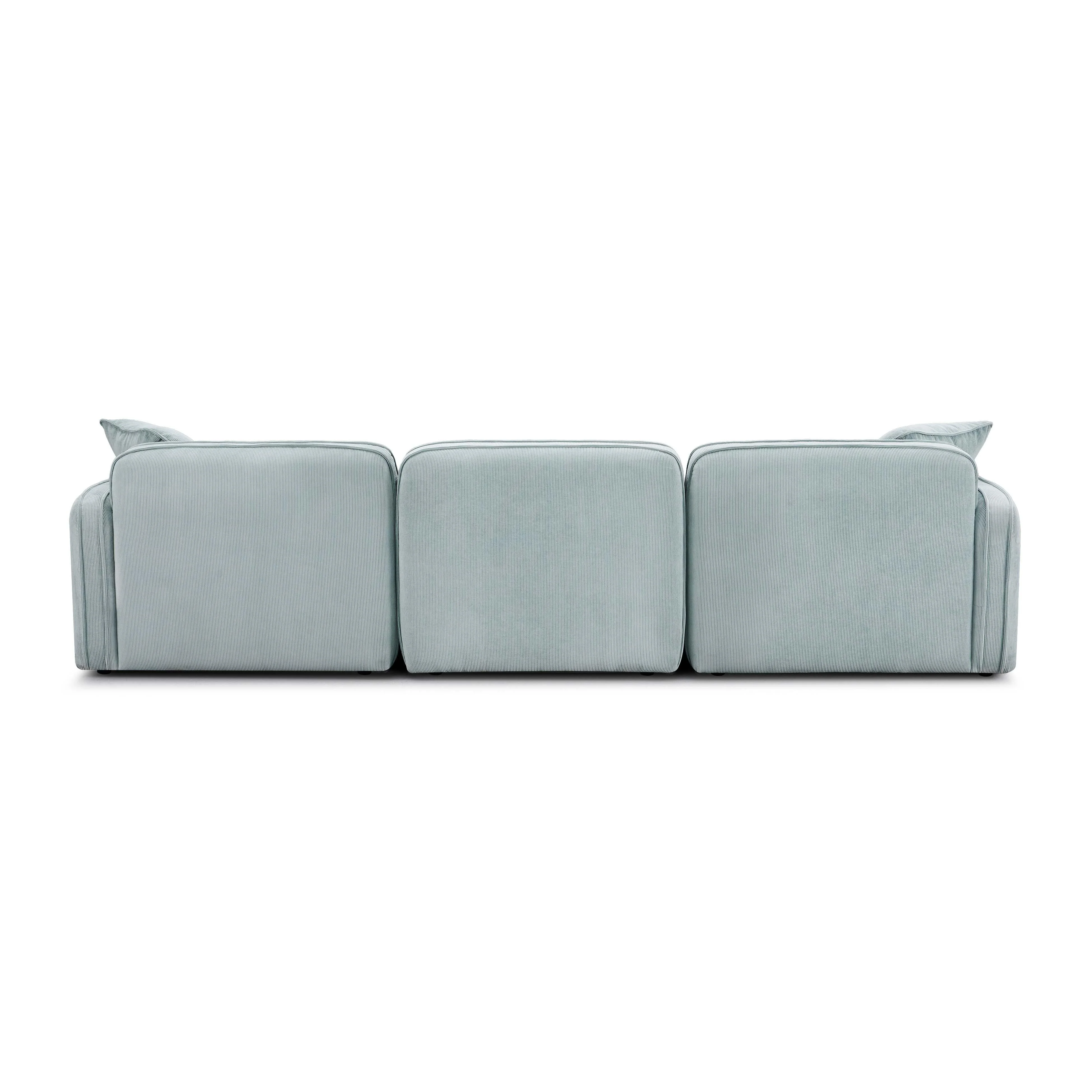 Travie Performance Corduroy Velvet Modular Sofa - Image 11