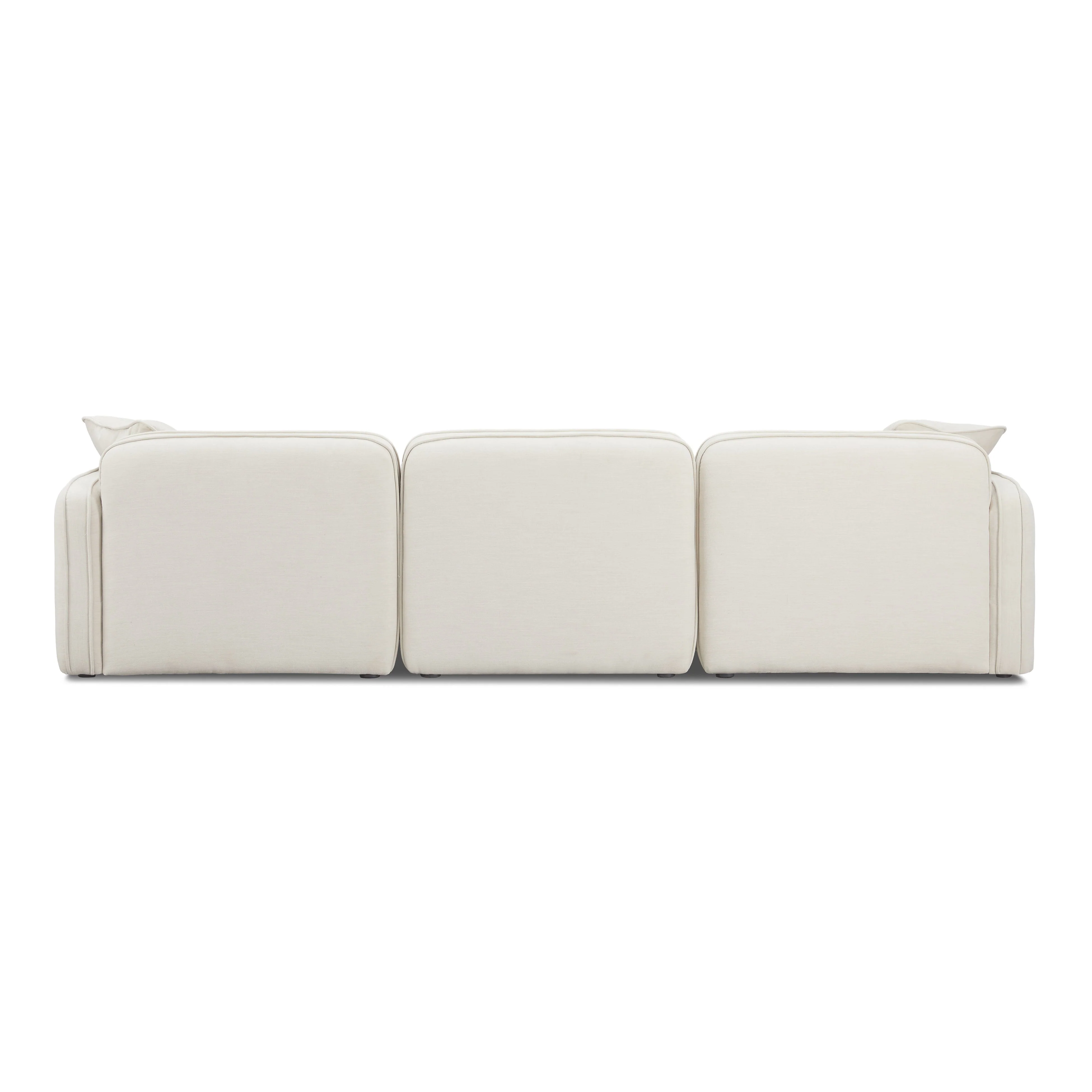 Travie Sand Upcycled Linen Modular Sofa - Image 3
