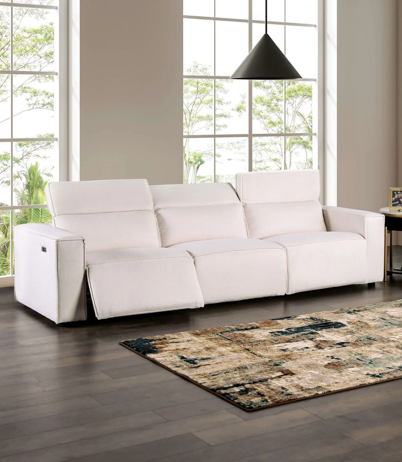 Treharris White Power Reclining Sofa & Loveseat - Image 2