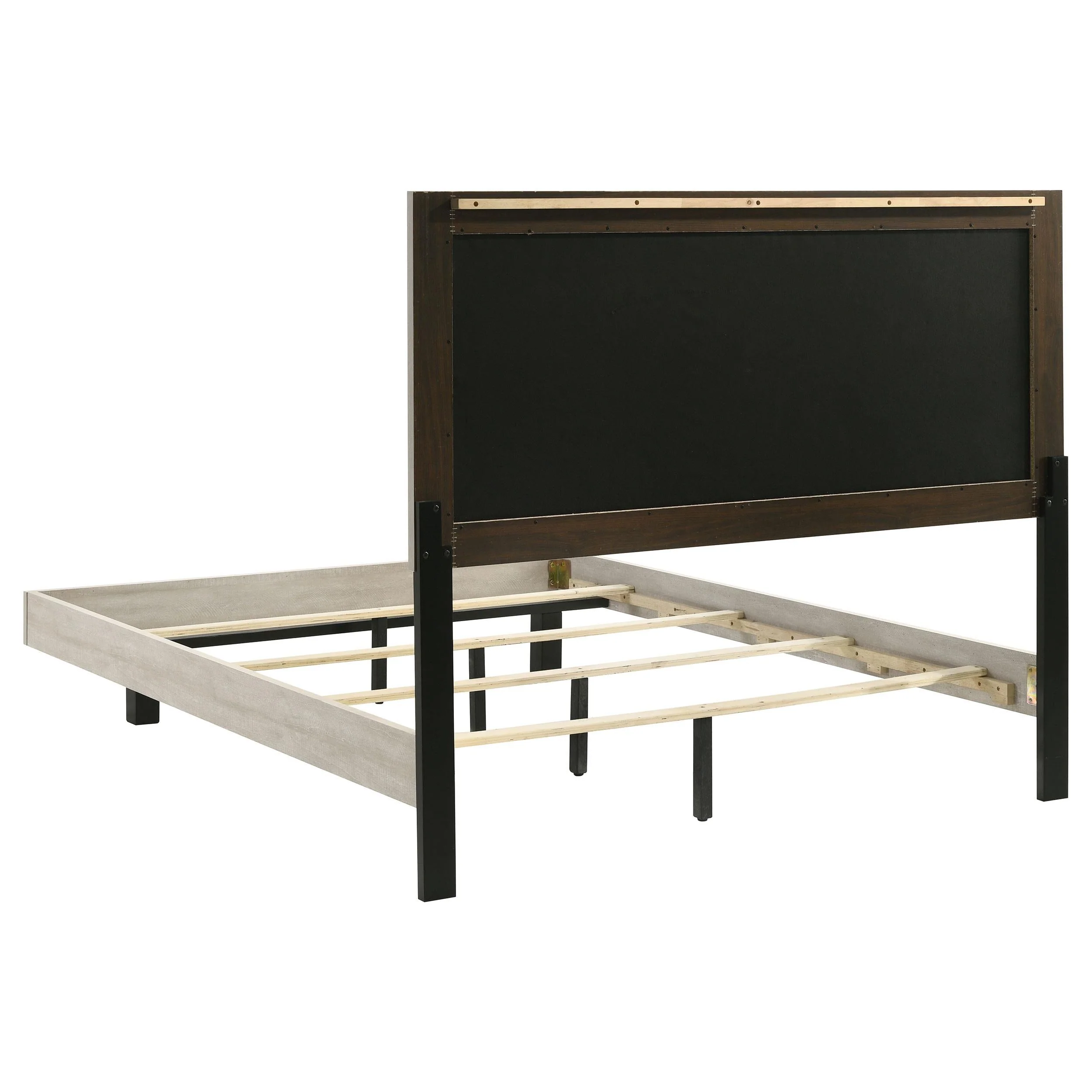 Trenton Rustic Cream 54-inch Wood Eastern King Panel Bed - Image 4