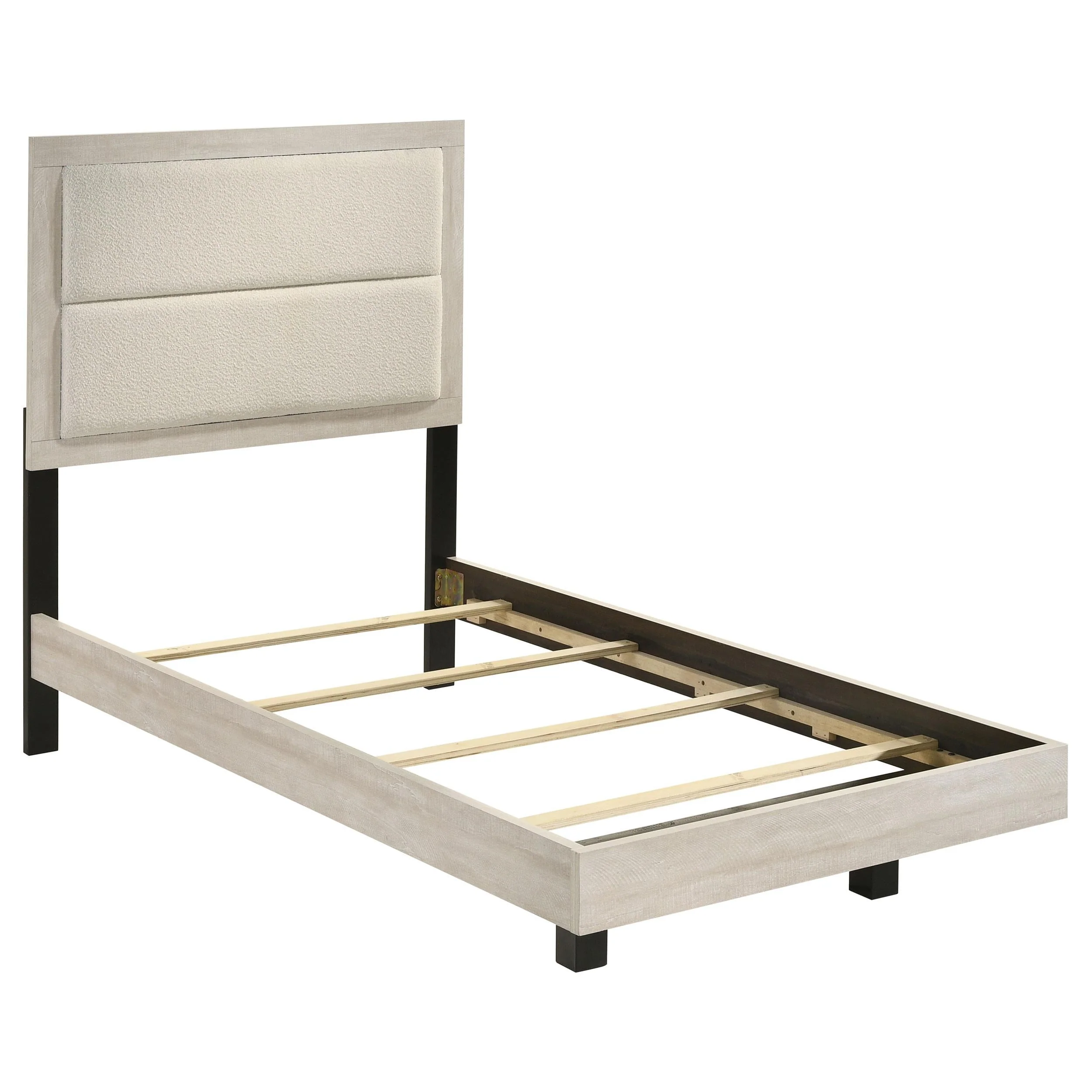 Trenton Rustic Cream 54-inch Wood Twin Panel Bed - Image 3
