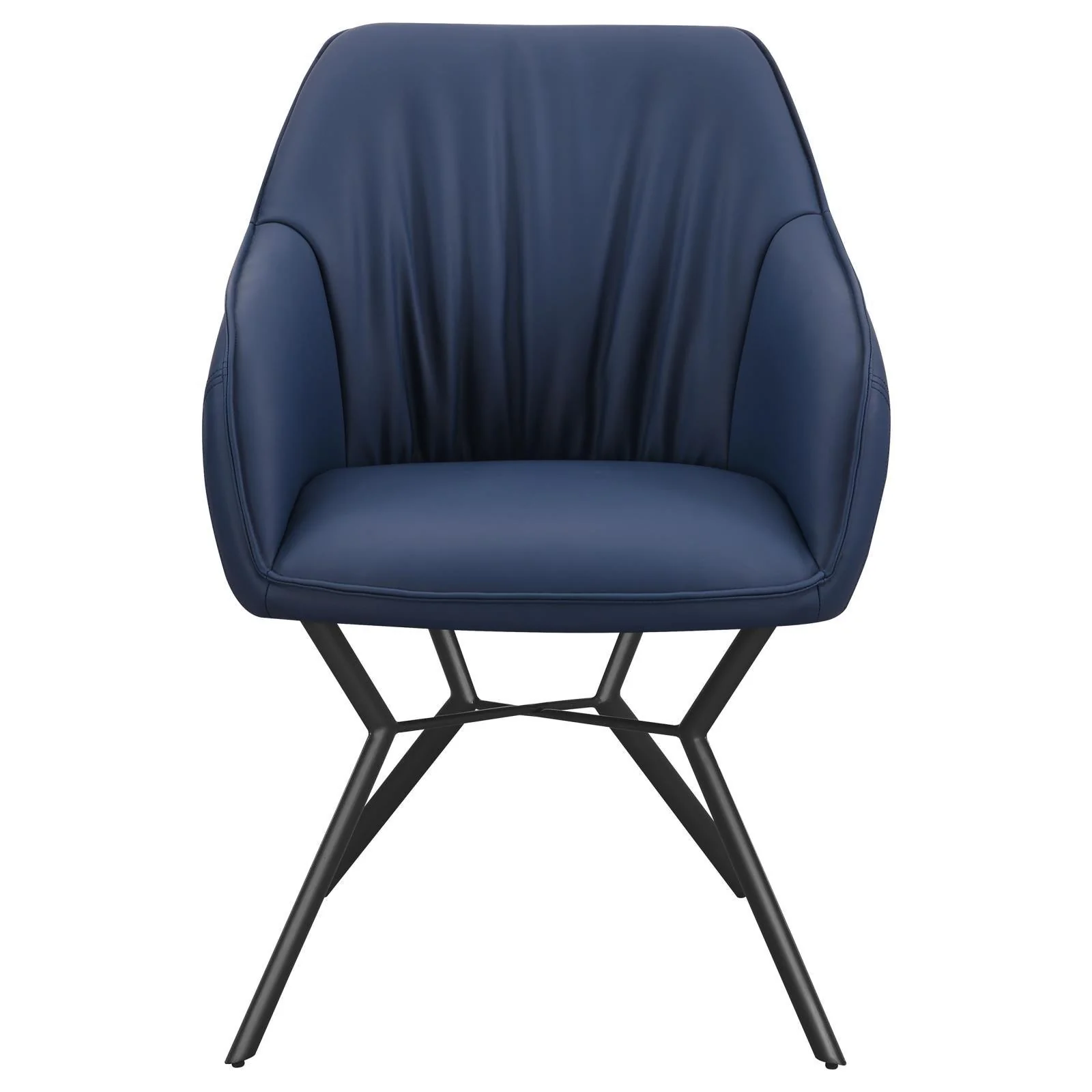 Trevon Upholstered Tufted Side Chairs (Set of 2) Blue/Brown - Image 2