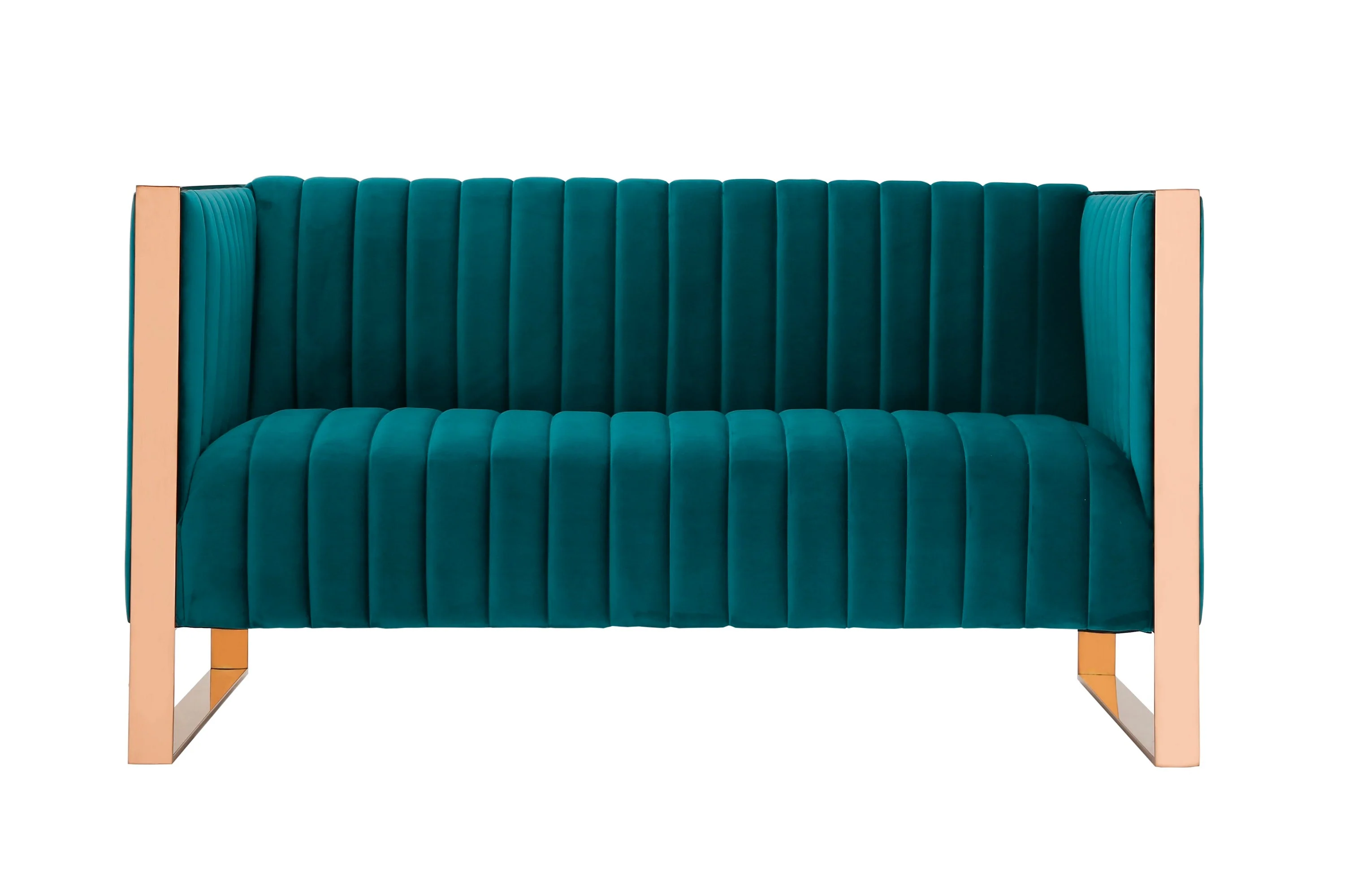 Trillium 3 Piece - Sofa, Loveseat and Armchair Set in Teal and Gold - Image 7