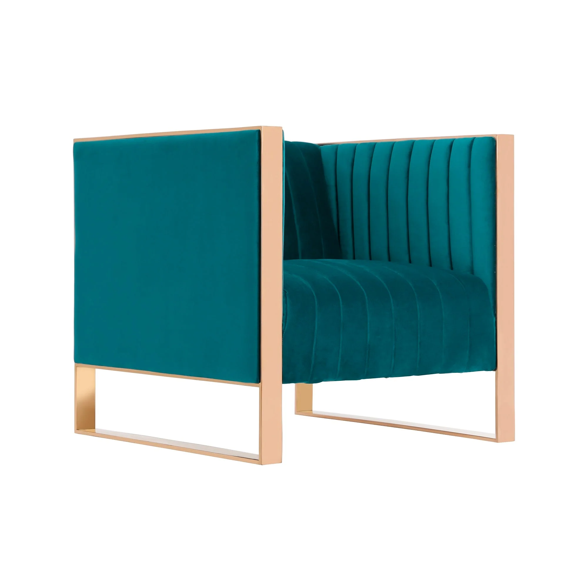 Trillium Sofa and Armchair in Teal and Gold (set of 2) - Image 6
