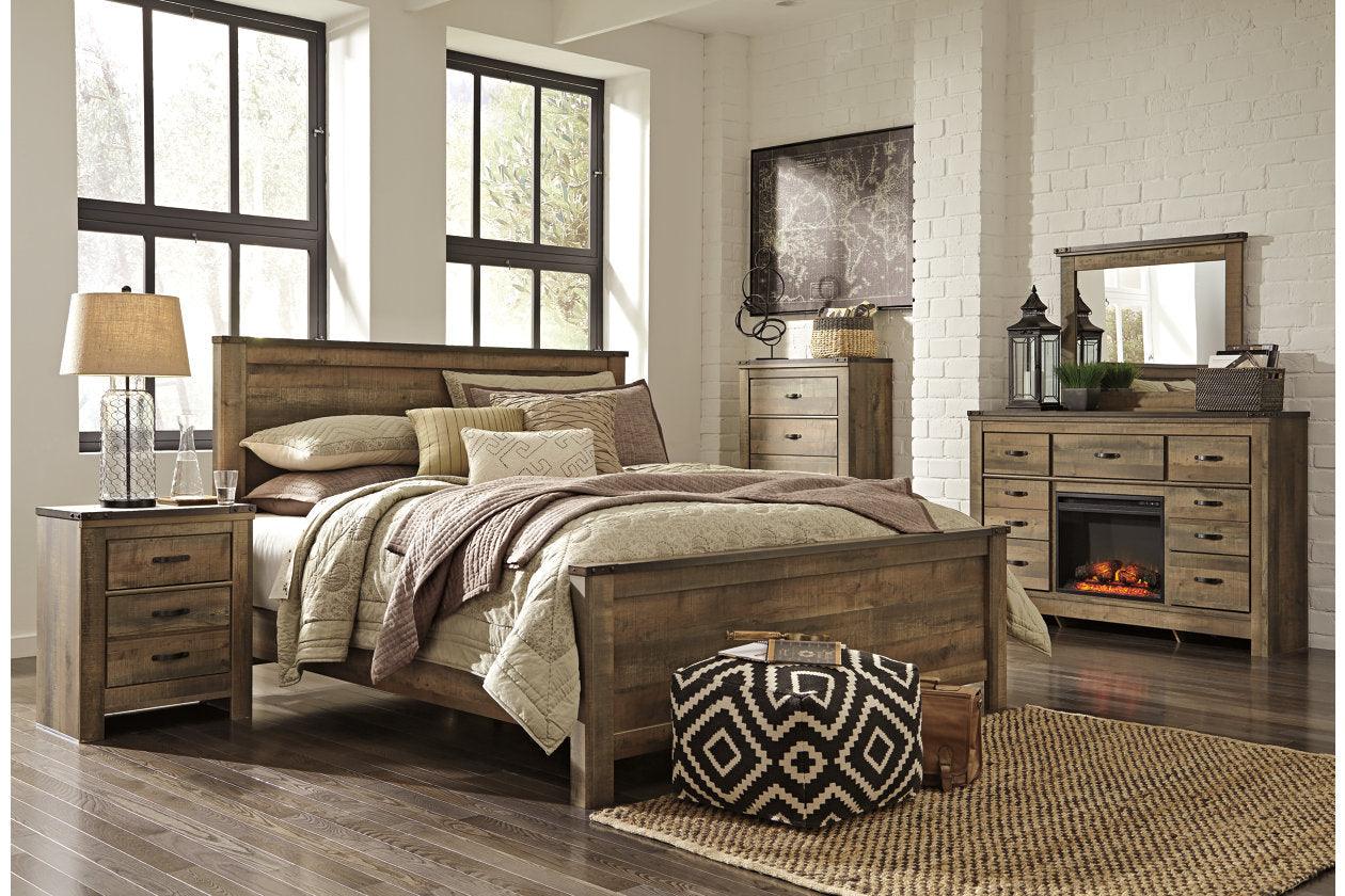 Trinell Brown King Panel Bed - Image 2