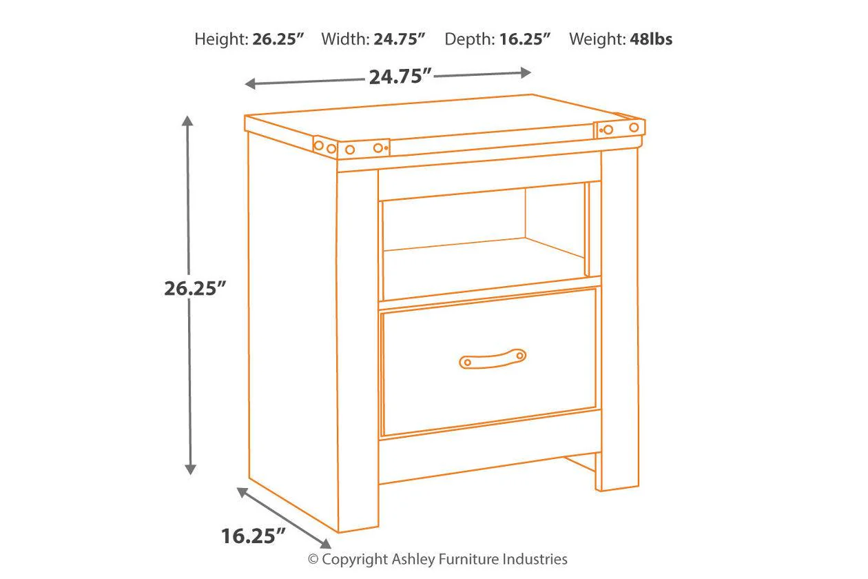 Trinell Brown Nightstand - Image 3