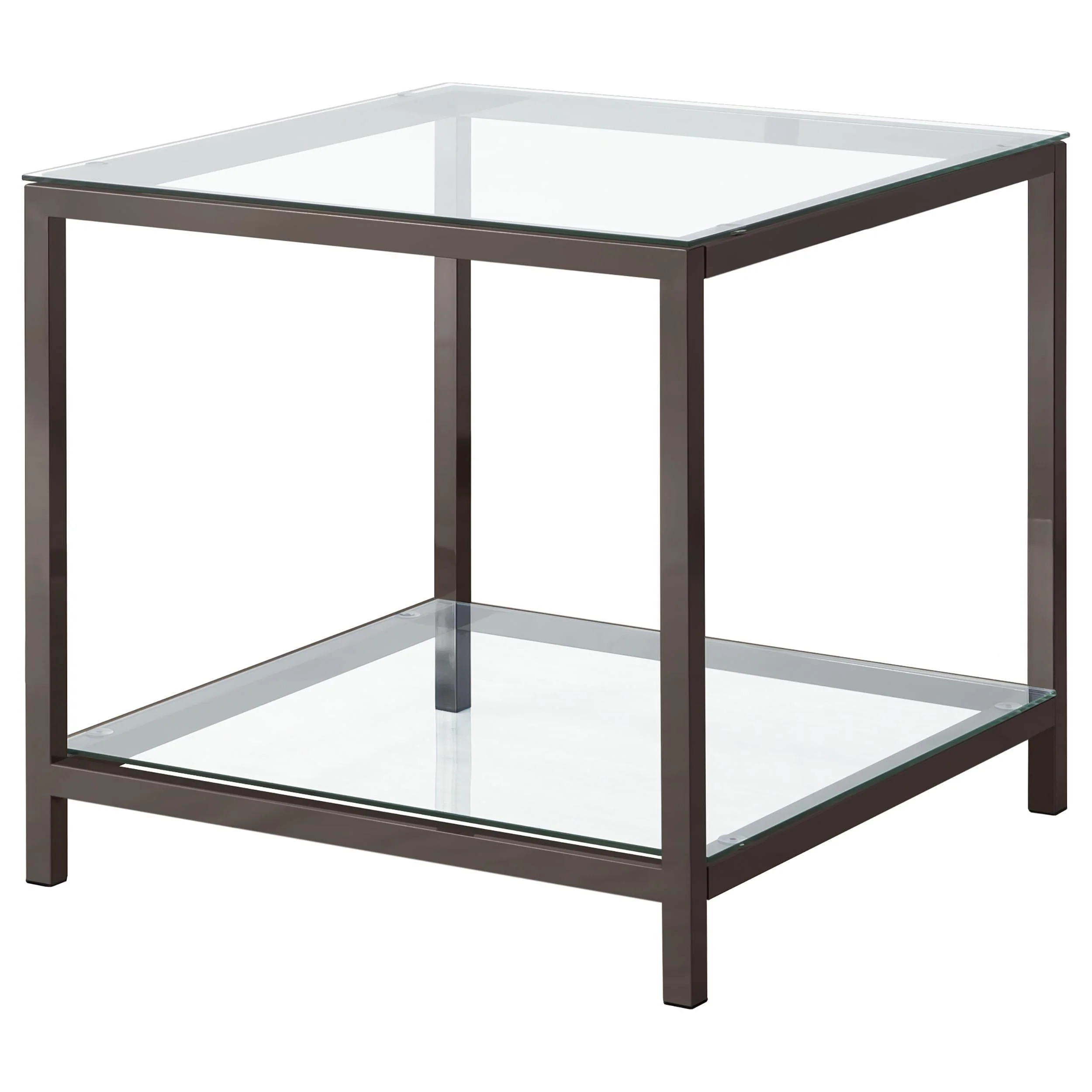 Trini Black Nickel 2-Piece Coffee and End Table Set - Image 3