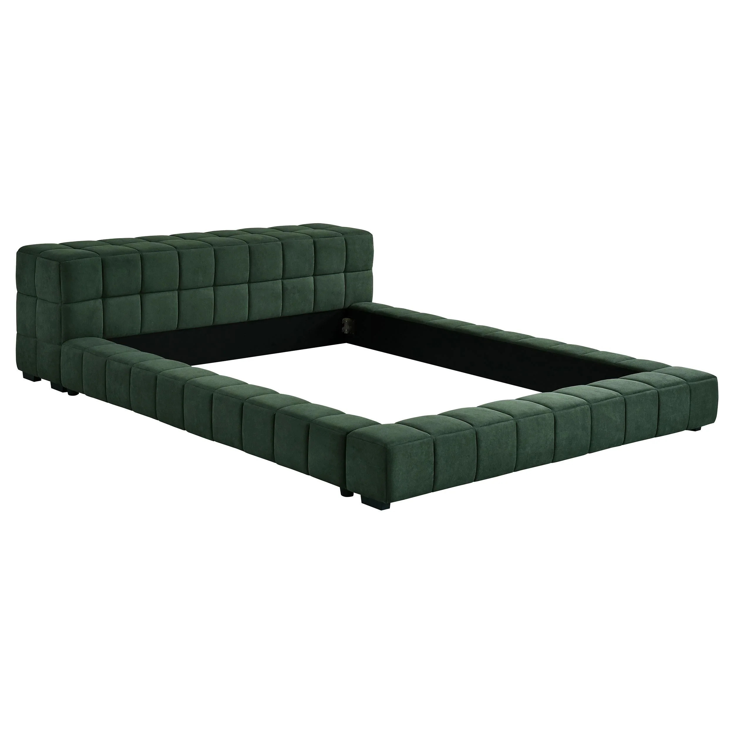 Trinity Green Upholstered Eastern King Platform Bed - Image 3