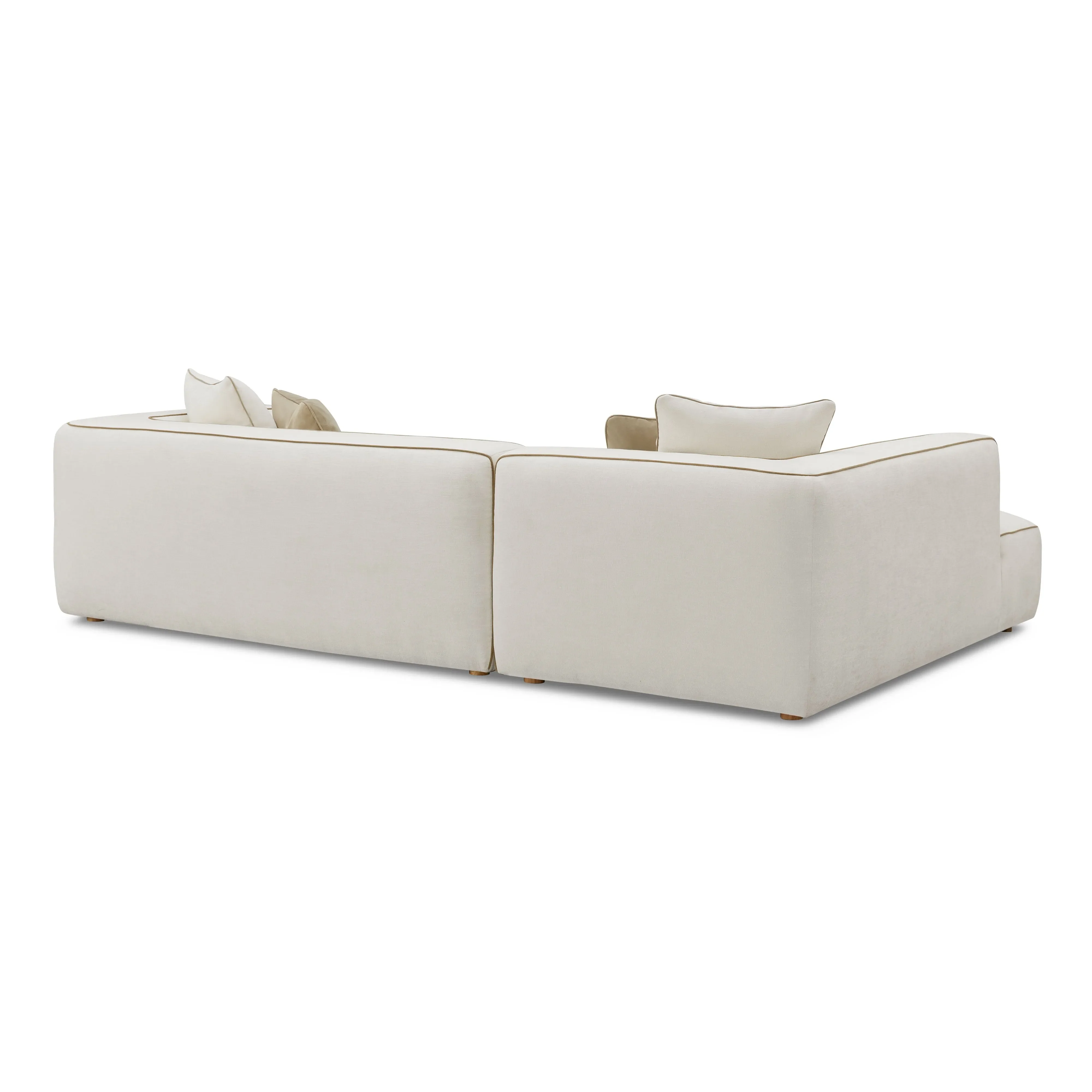 Tristine Cream Linen Sectional - Image 10