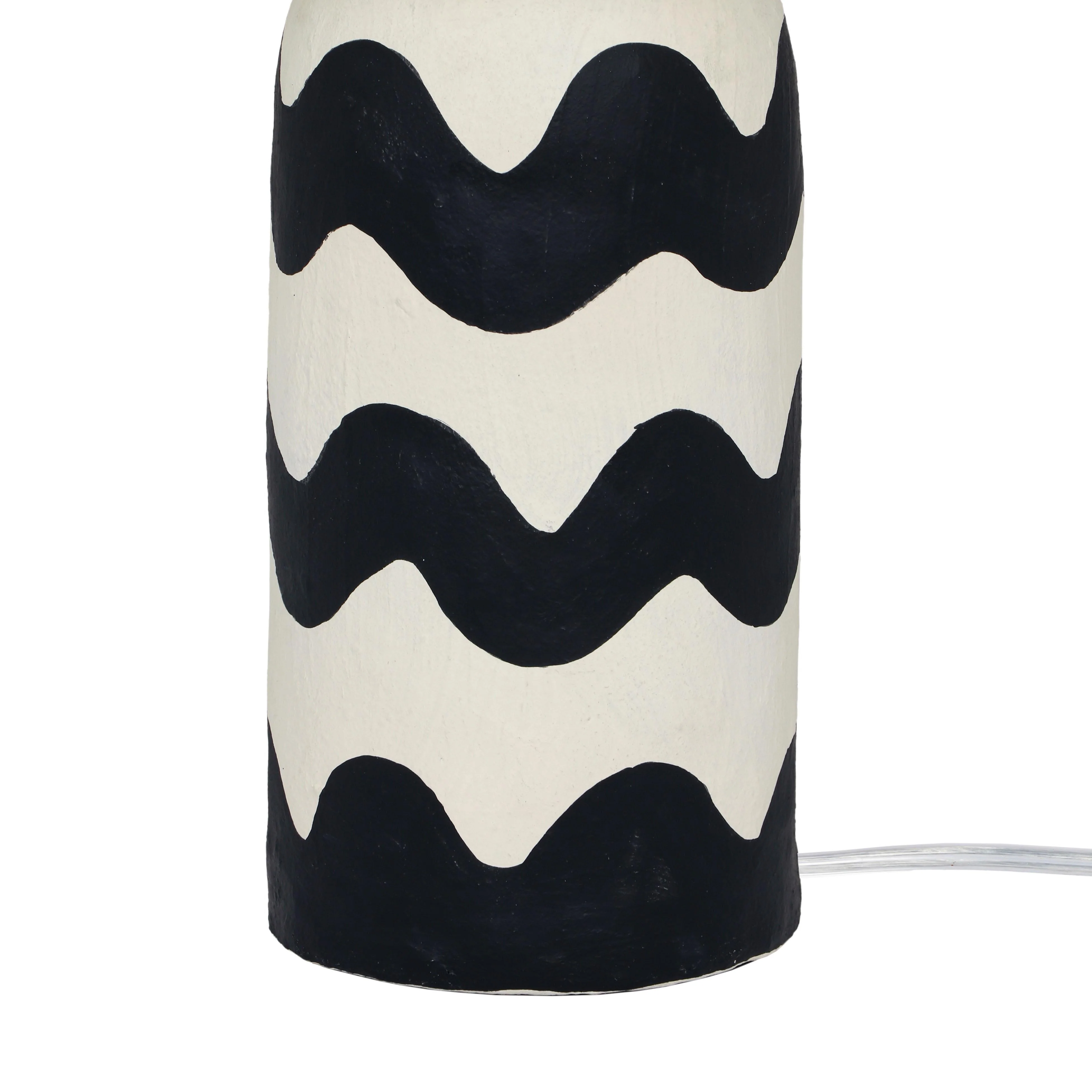 Tropea Black Waves Papier Mache Table Lamp - Image 5