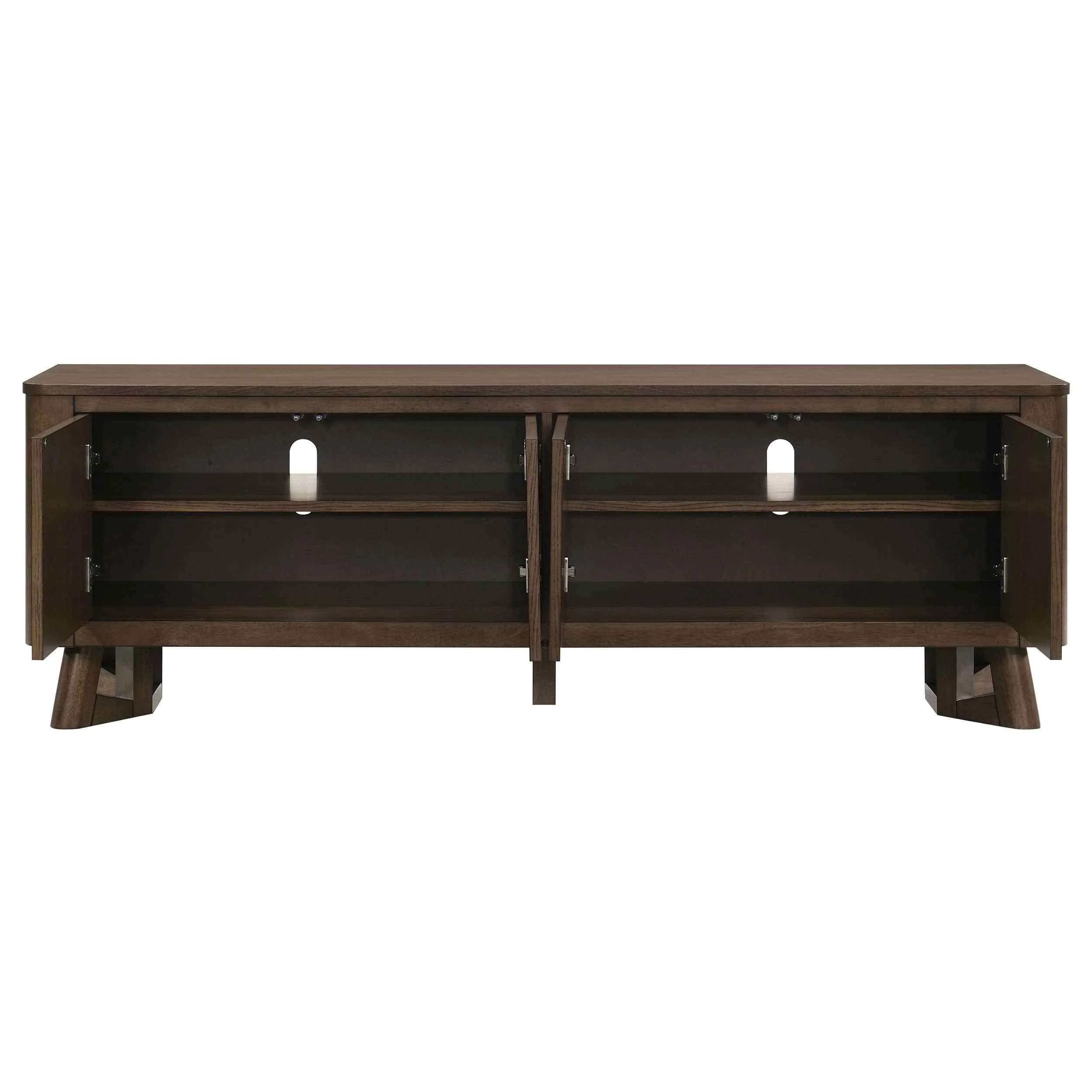 Trotter Brown 71-inch 4-Door Wood TV Stand Media Console - Image 5