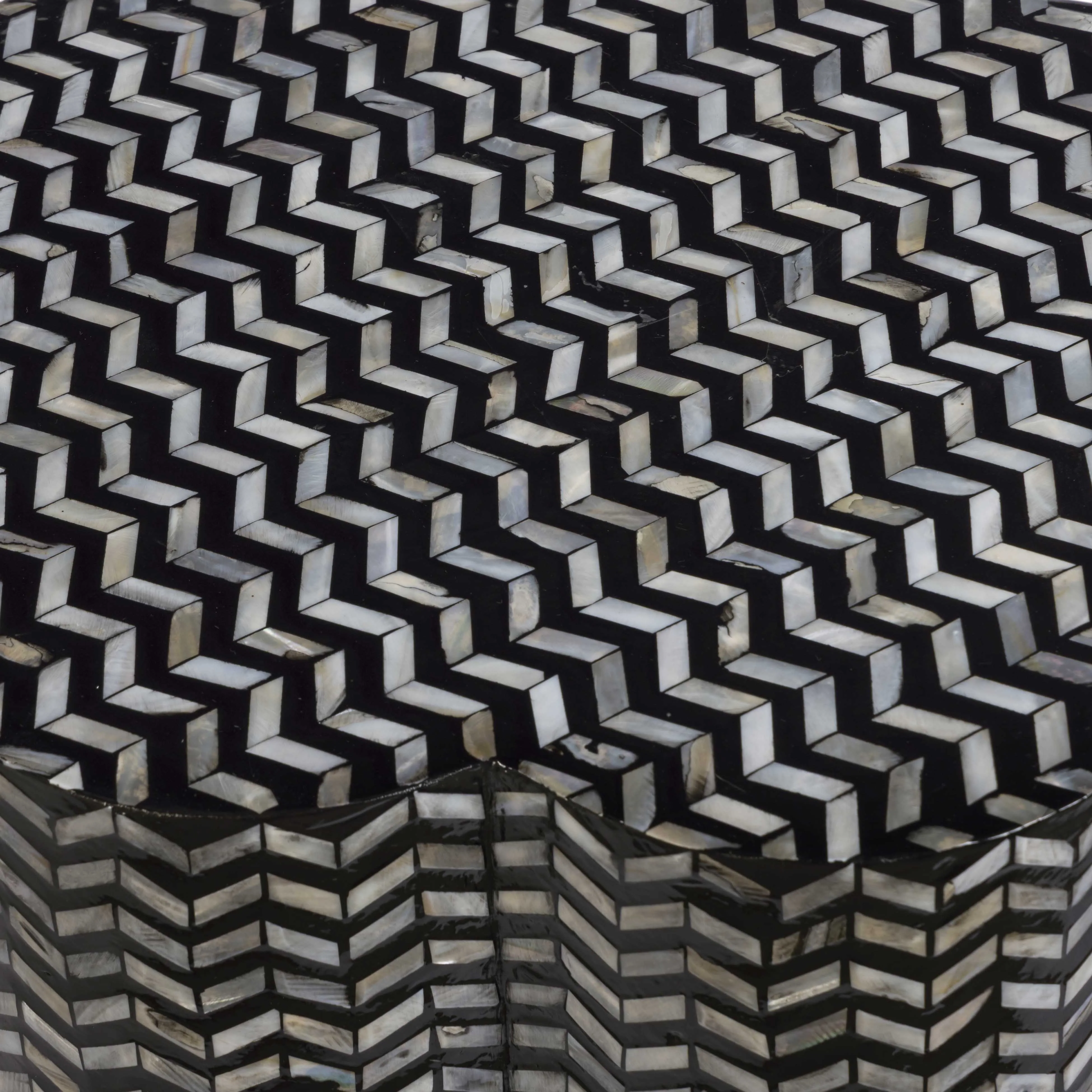 Truffle Black Mother of Pearl Shell Side Table - Image 6
