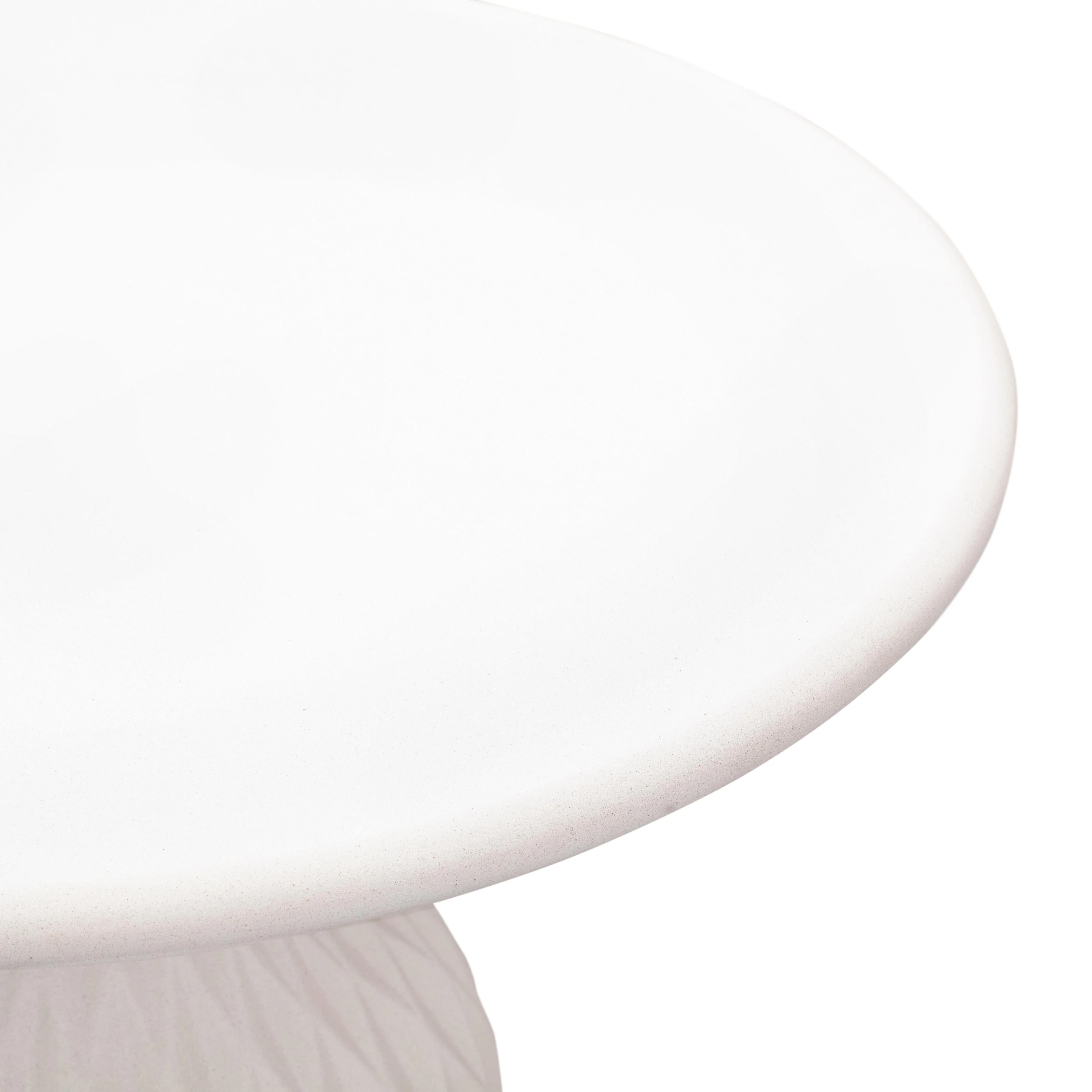 Tulum Ivory Concrete Indoor / Outdoor Round Coffee Table - Image 7