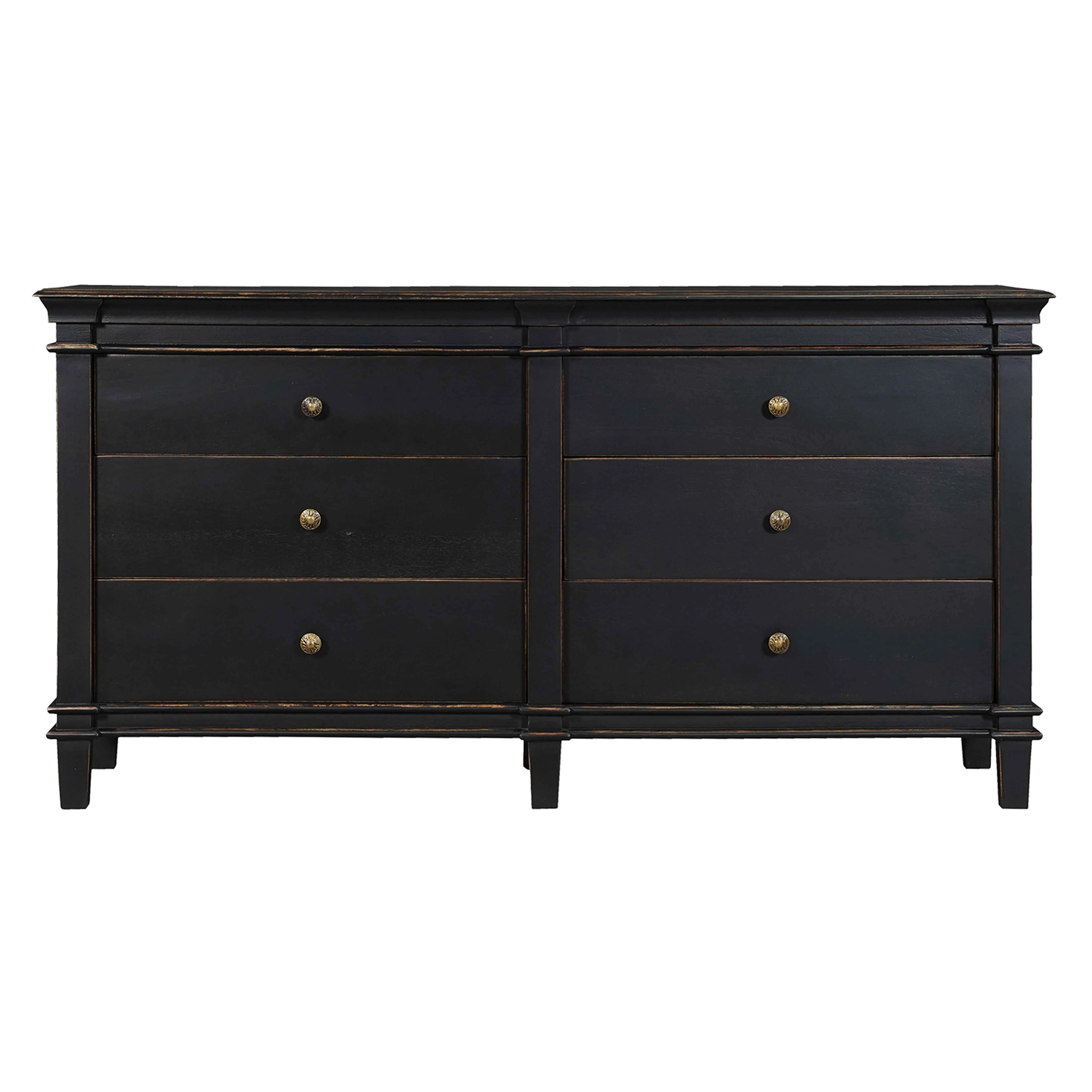 Turin 70" Dresser in Distressed Black - Image 8