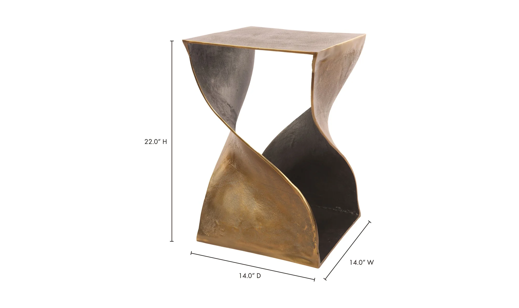 Twist Accent Table Brass - Image 5