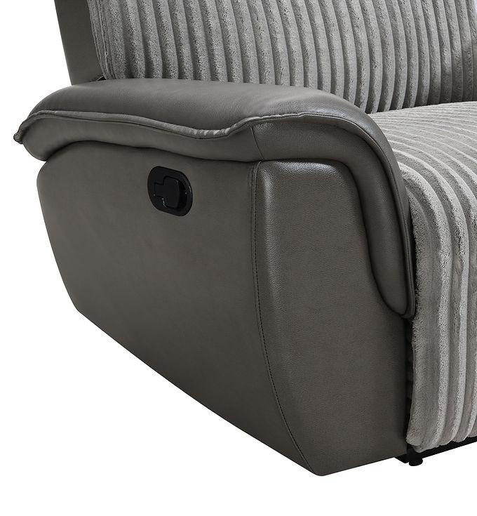 Twist Grey 3-Piece Reclining Living Room Set - Image 11