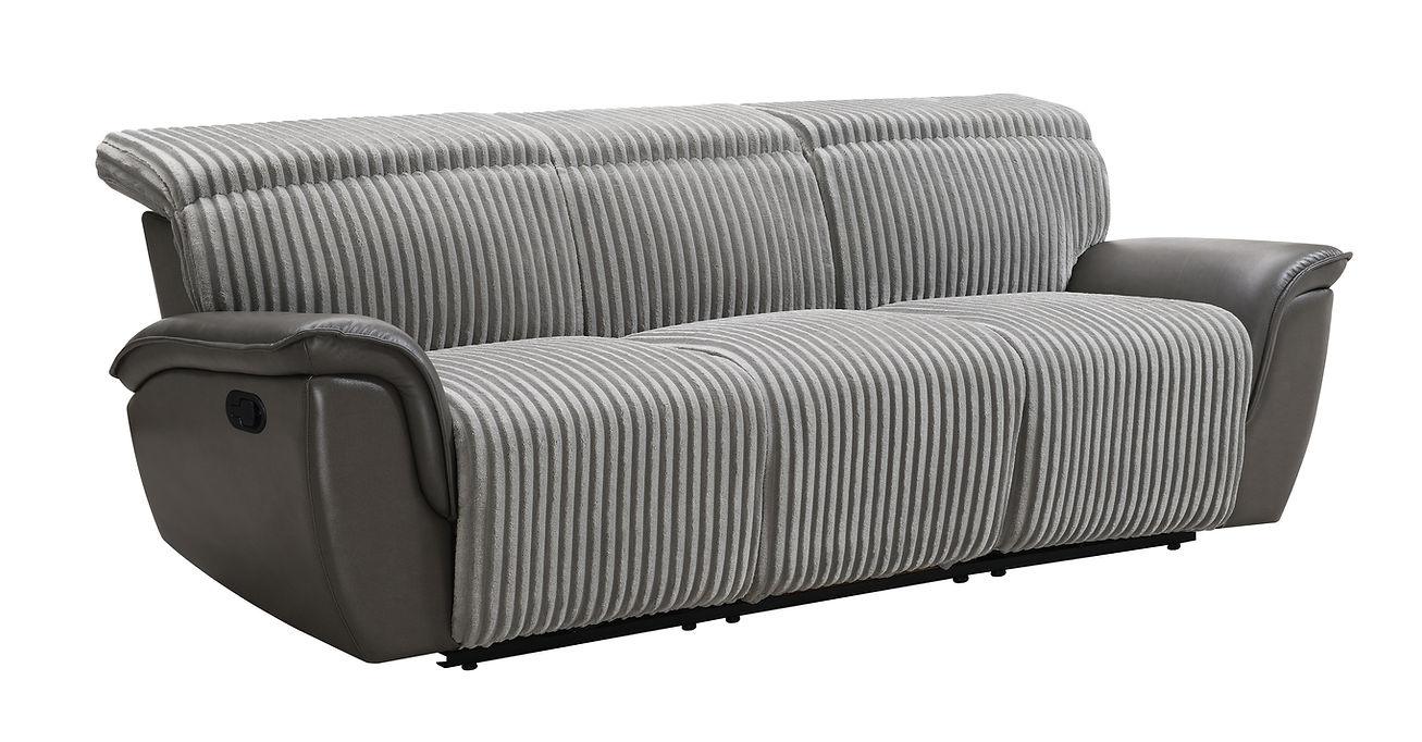 Twist Grey 3-Piece Reclining Living Room Set - Image 5