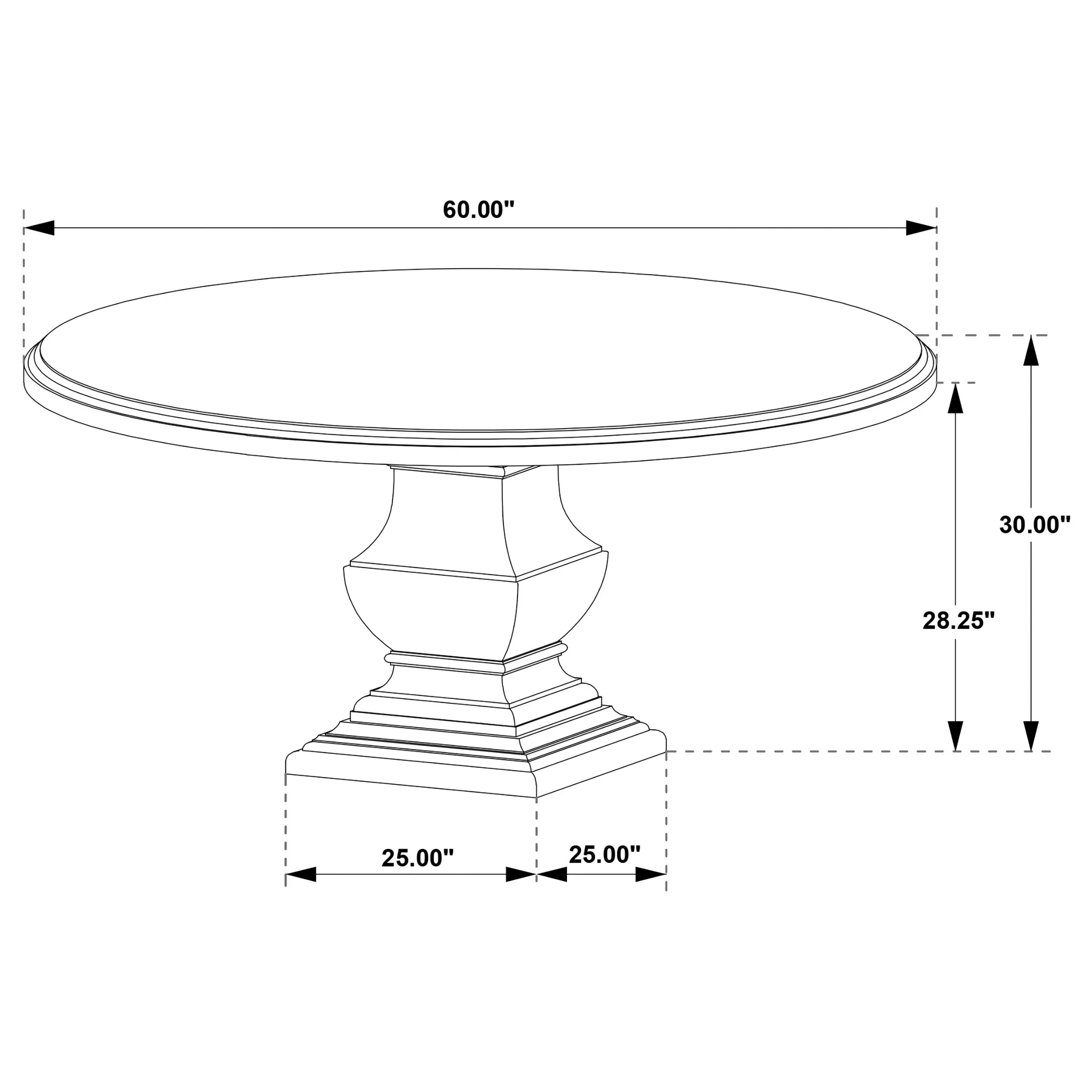 Twyla Dark Cocoa 60-inch Round Wood Dining Room Table - Image 6