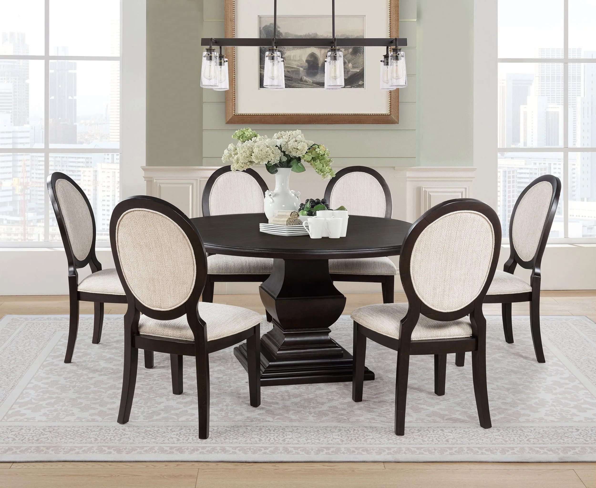 Twyla Dark Cocoa 60-inch Round Wood Dining Room Table - Image 7