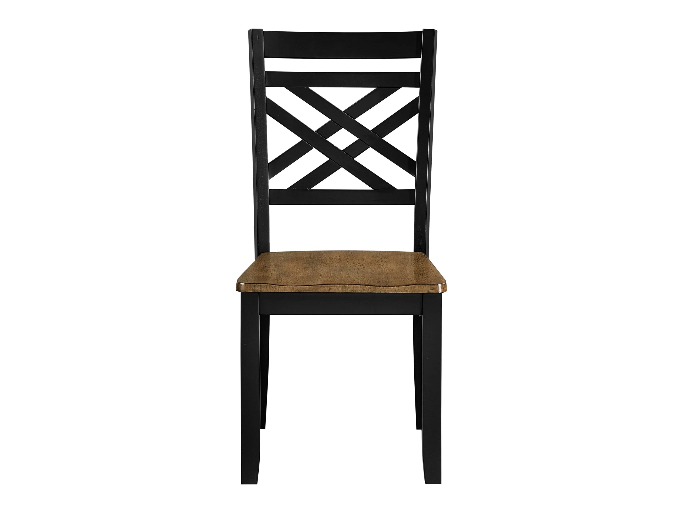 Tyler Brown/Black Side Chair, Set of 2