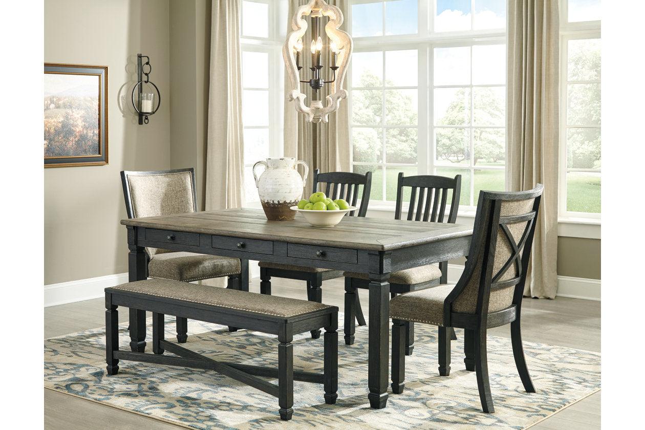 Tyler Creek Black/Grayish Brown Dining Bench - Image 3