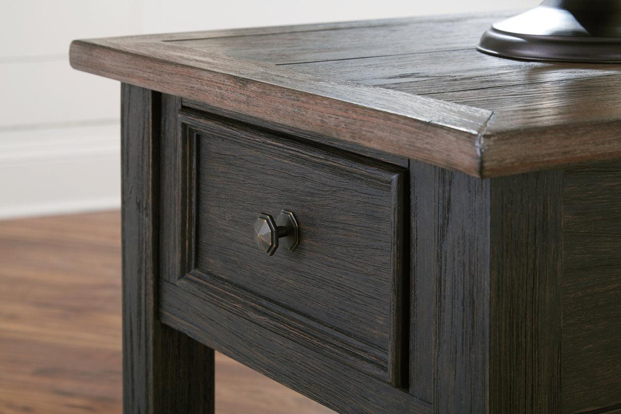 Tyler Creek Grayish Brown/Black Coffee Table and 2 End Tables - Image 13