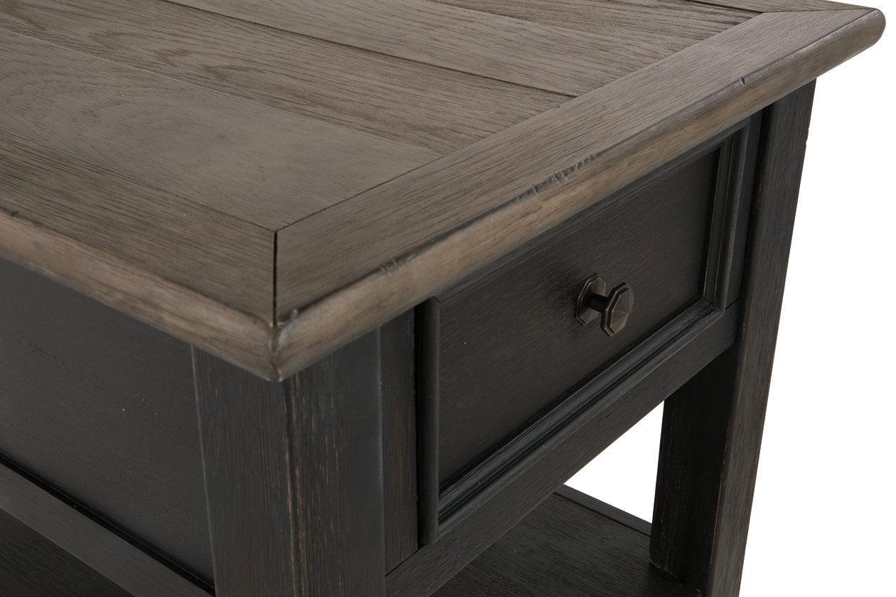 Tyler Creek Grayish Brown/Black End Table - Image 7