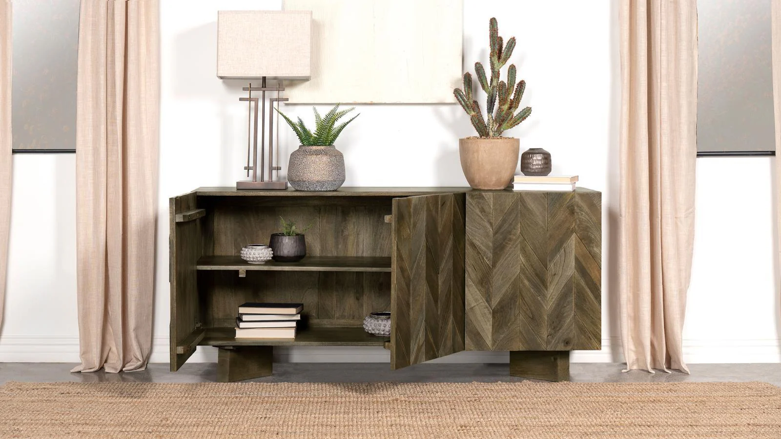 Tyler Mango Brown 3-door Dining Sideboard Server - Image 2