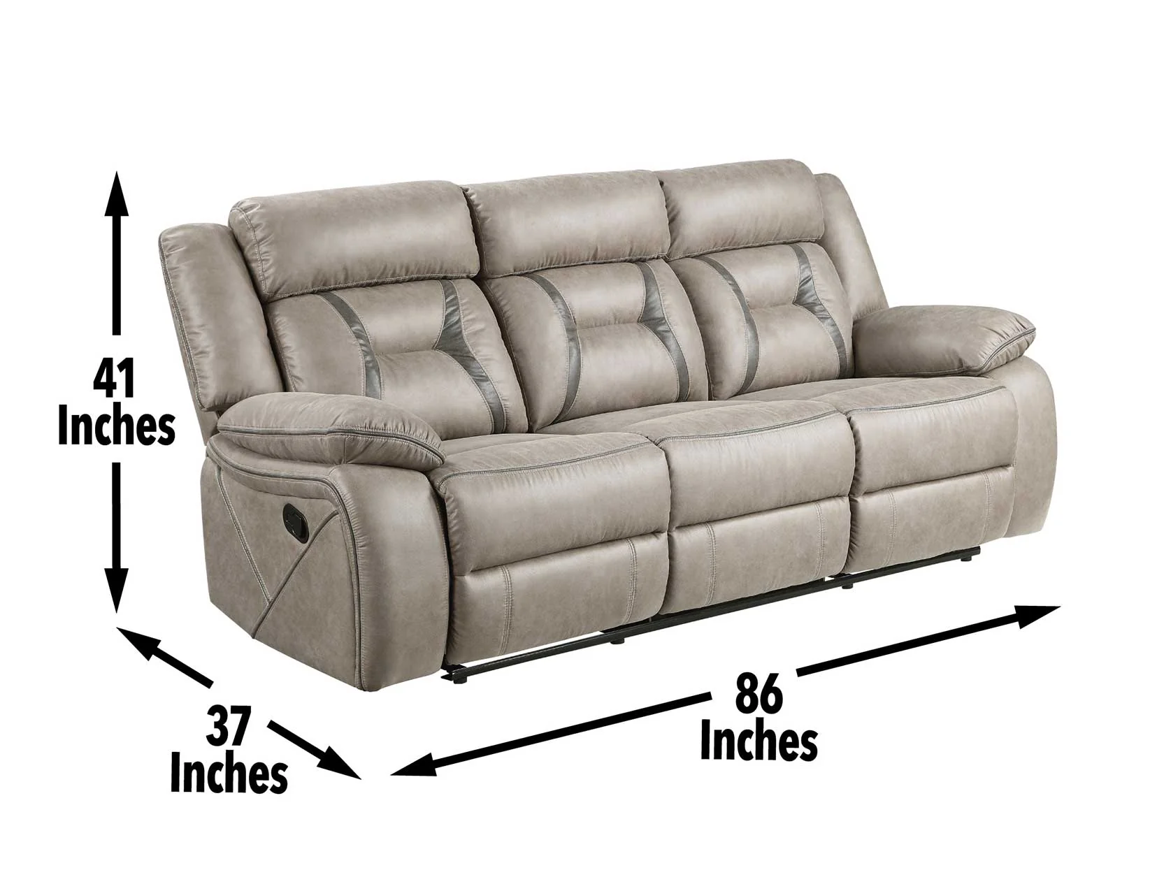 Tyson Recliner Sofa w/Drop Down Table and Power Strip - Image 13