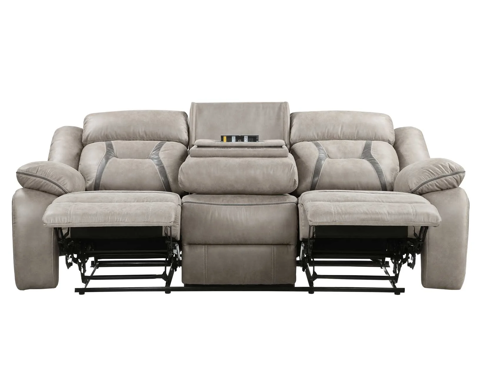 Tyson Recliner Sofa w/Drop Down Table and Power Strip - Image 5