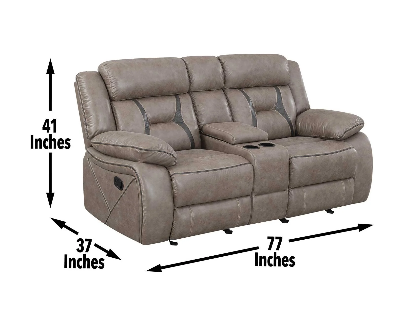 Tyson Reclining Glider Console Loveseat - Image 9